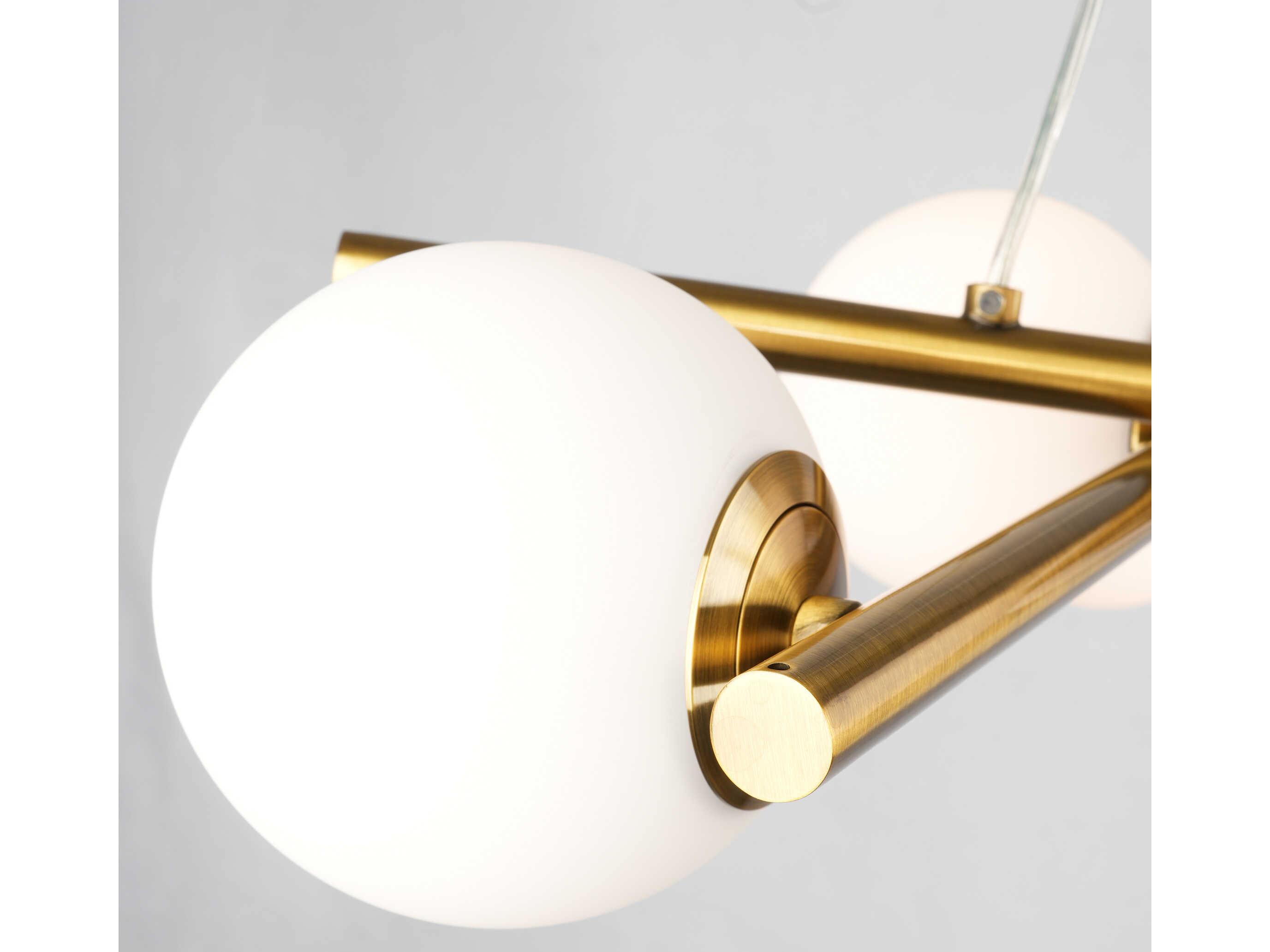 Artcraft Modena 6-Light Plated Brushed Brass Globe Chandelier