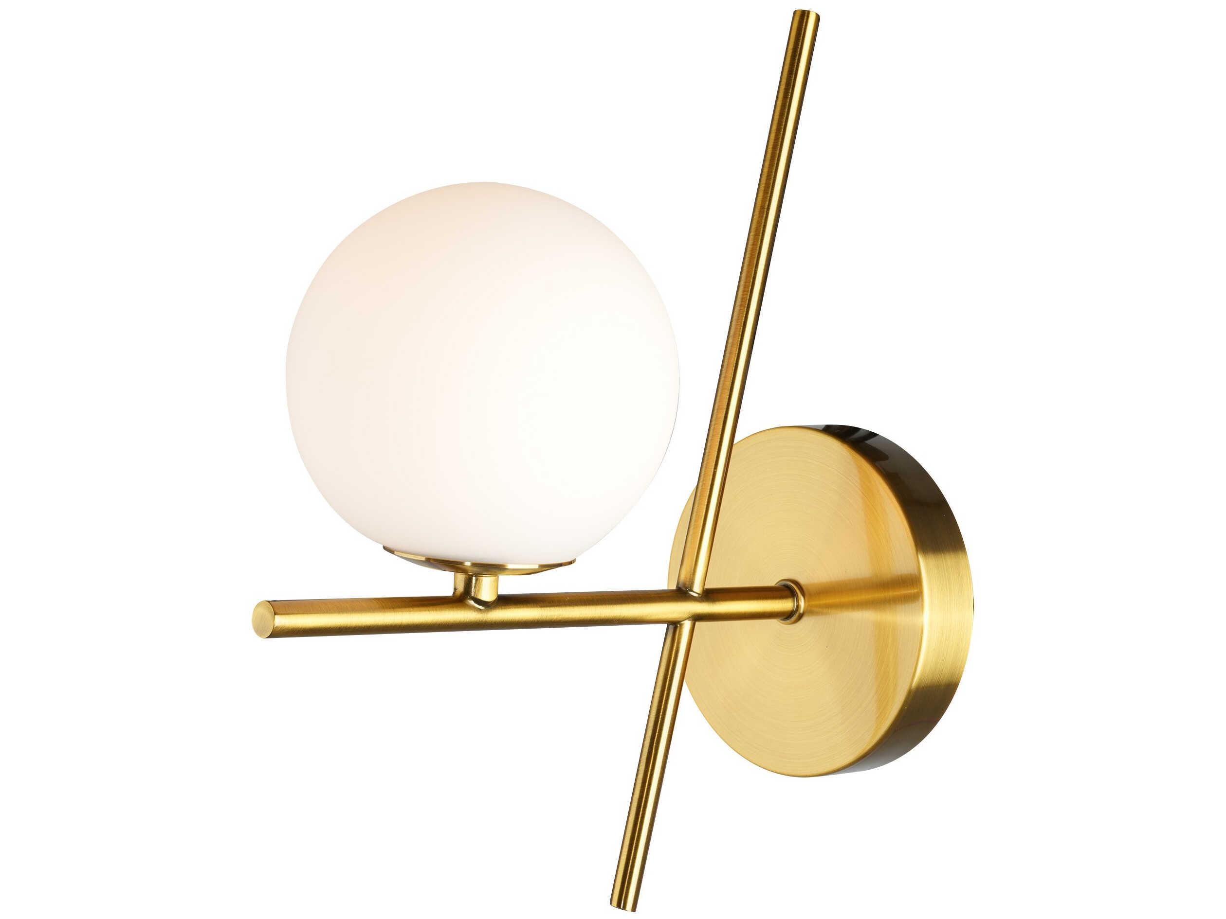 Artcraft Modena 1-Light Plated Brushed Brass Wall Sconce