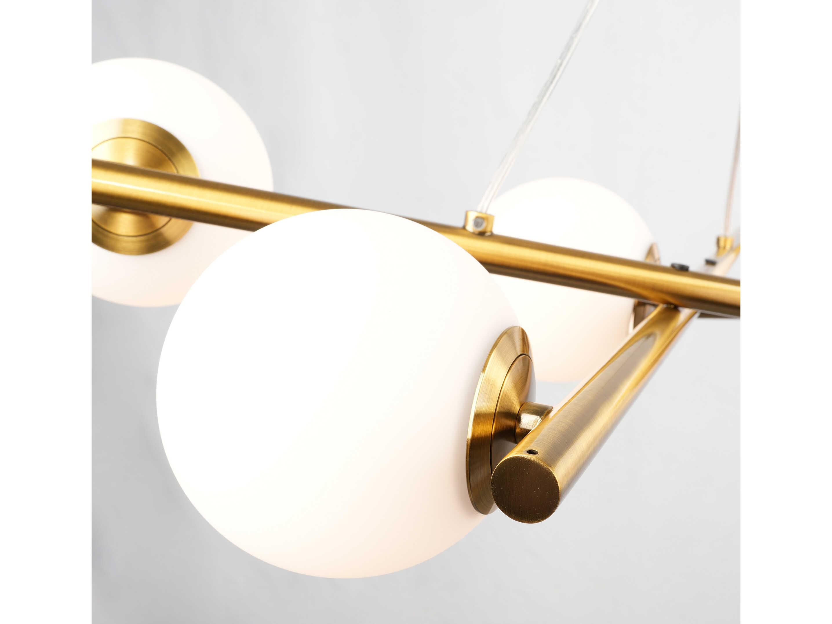 Artcraft Modena 9-Light Plated Brushed Brass Globe Chandelier