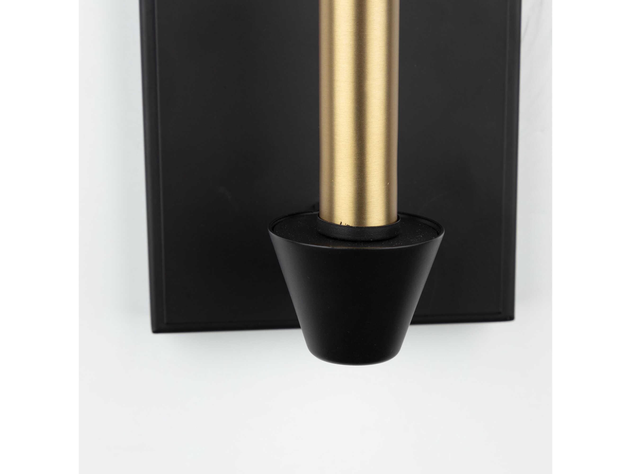 Artcraft Notting Hill 1-Light Black Brushed Brass Wall Sconce