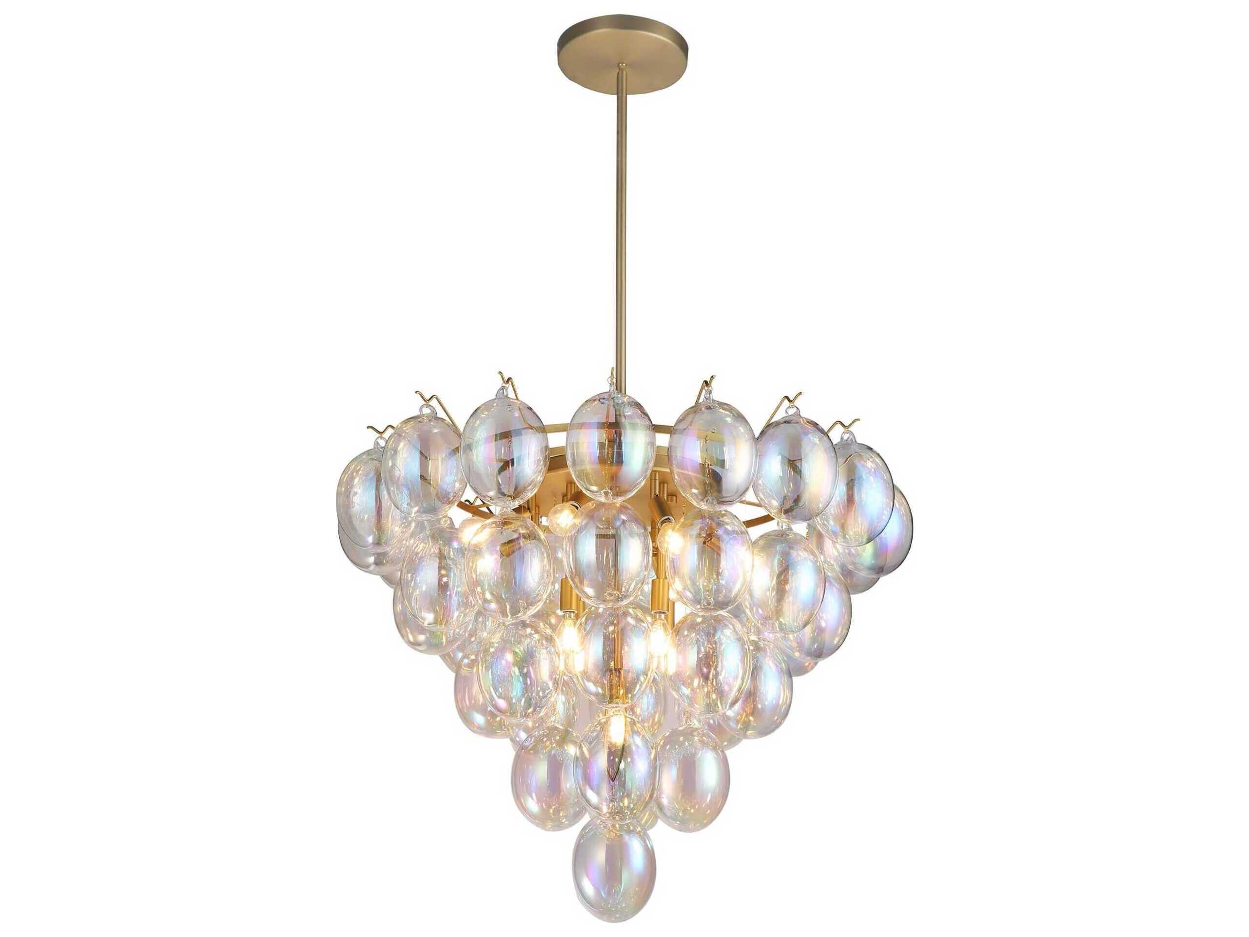 Artcraft Globo 13-Light Brushed Brass Globe Chandelier