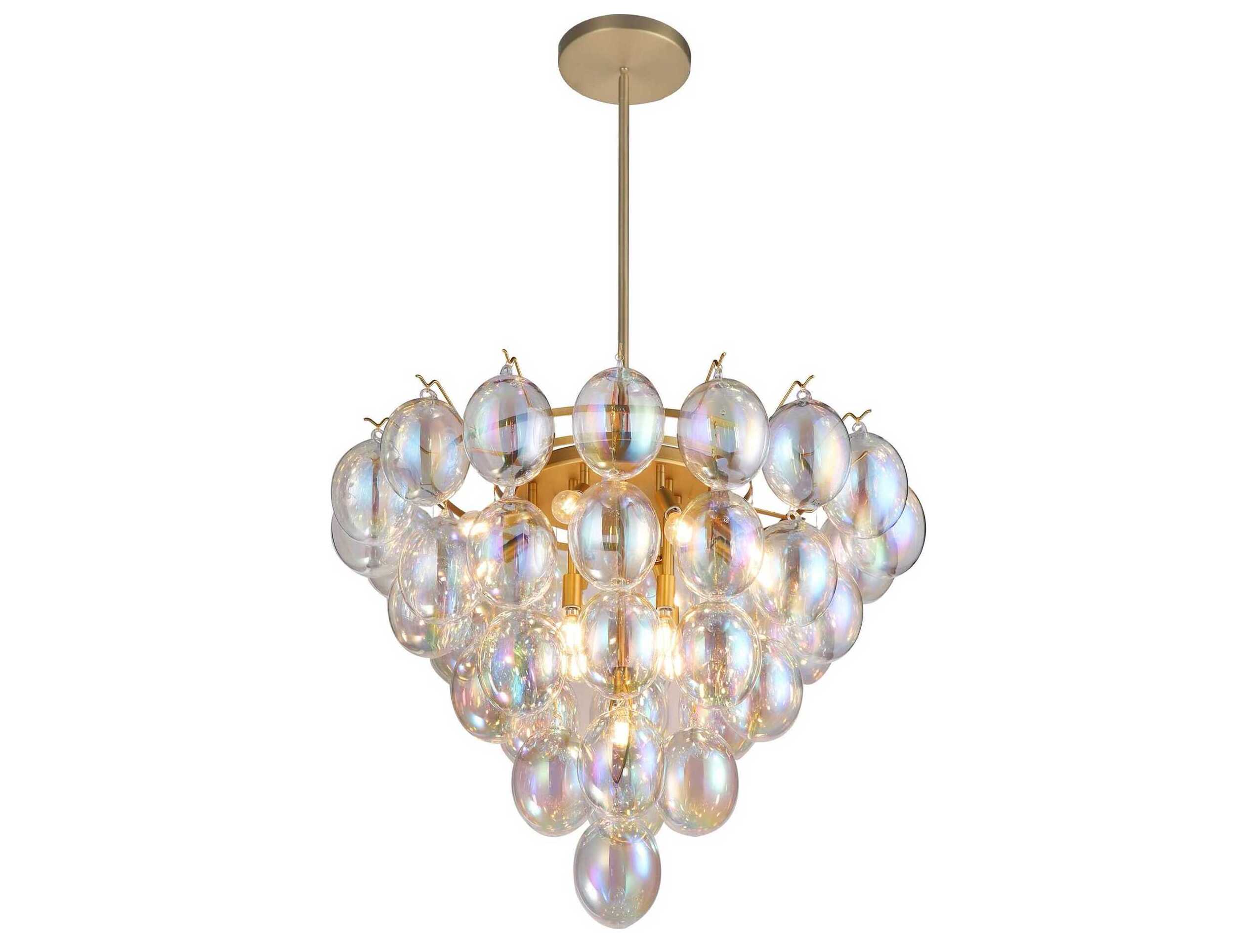 Artcraft Globo 13-Light Brushed Brass Globe Chandelier