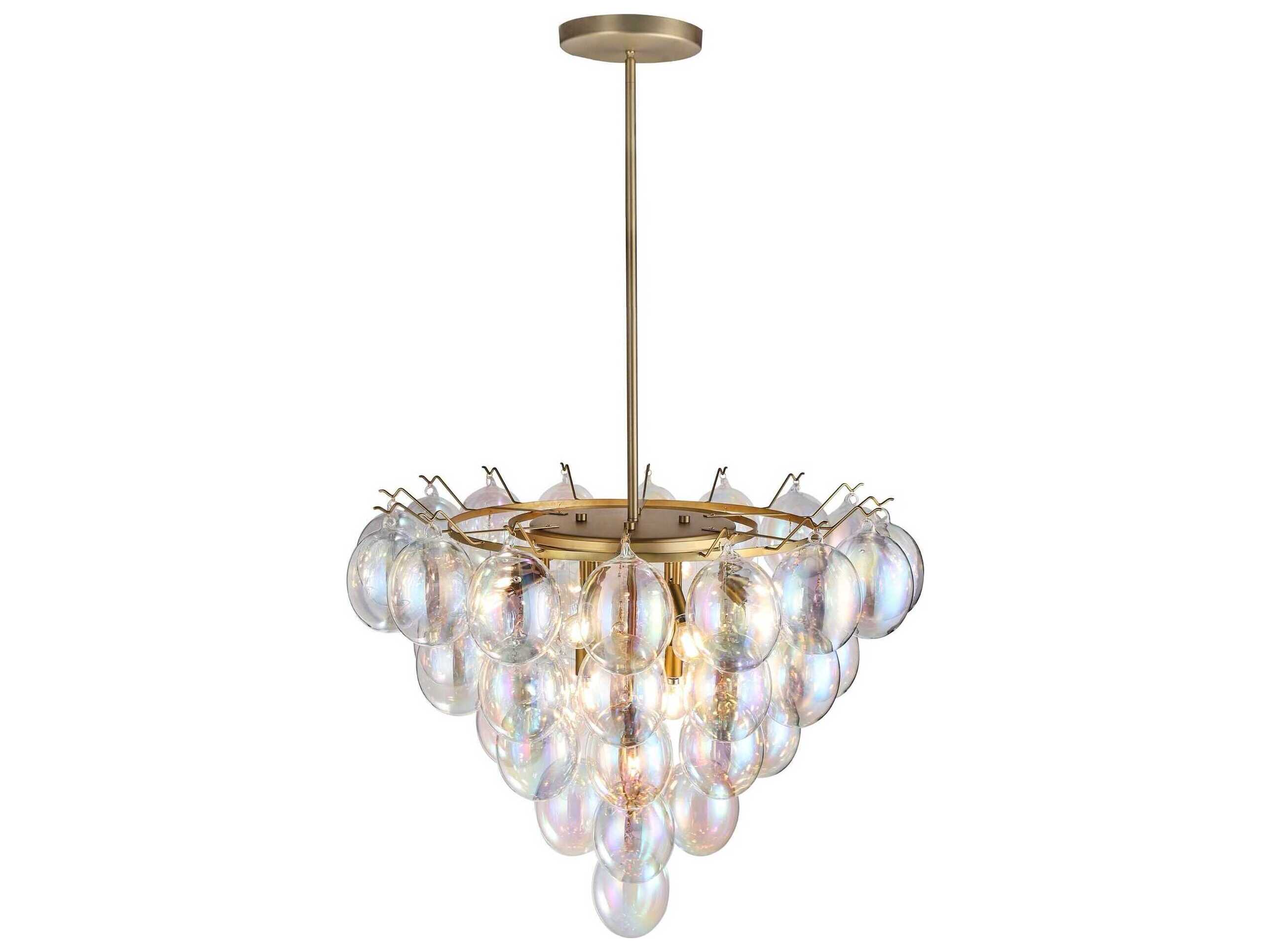 Artcraft Globo 13-Light Brushed Brass Globe Chandelier