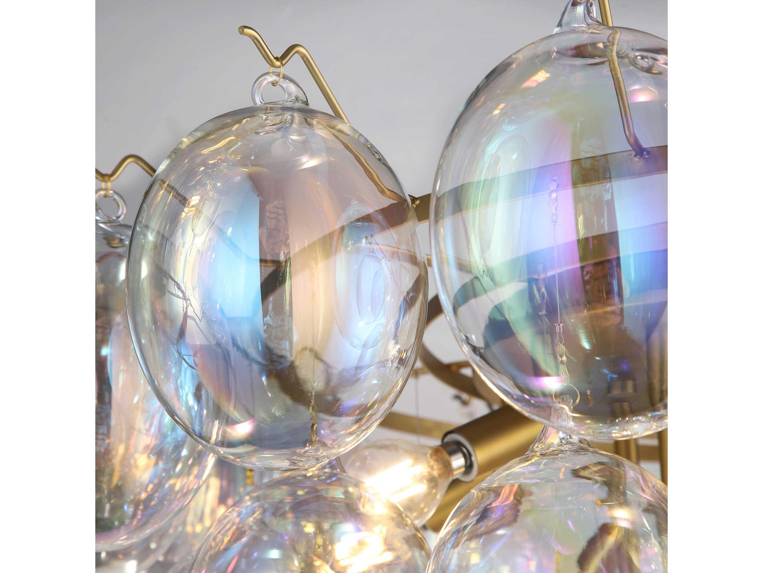 Artcraft Globo 13-Light Brushed Brass Globe Chandelier