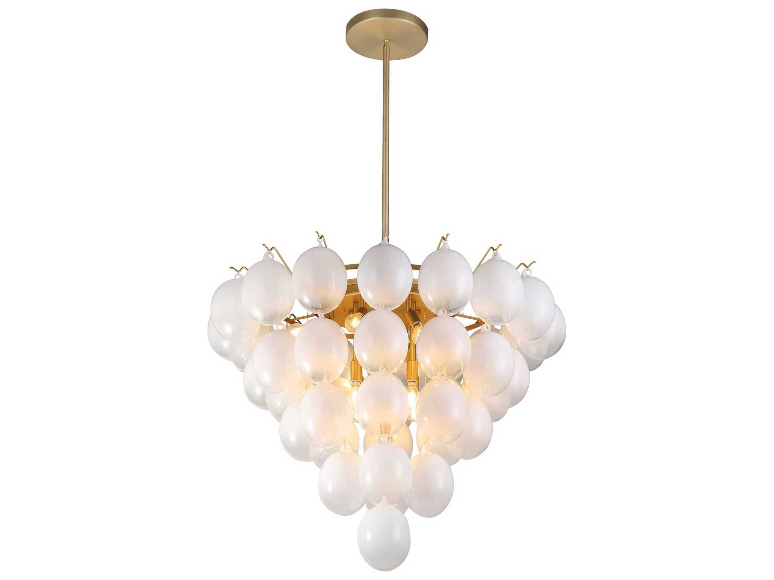 Artcraft Globo 13-Light Brushed Brass Globe Tiered Chandelier