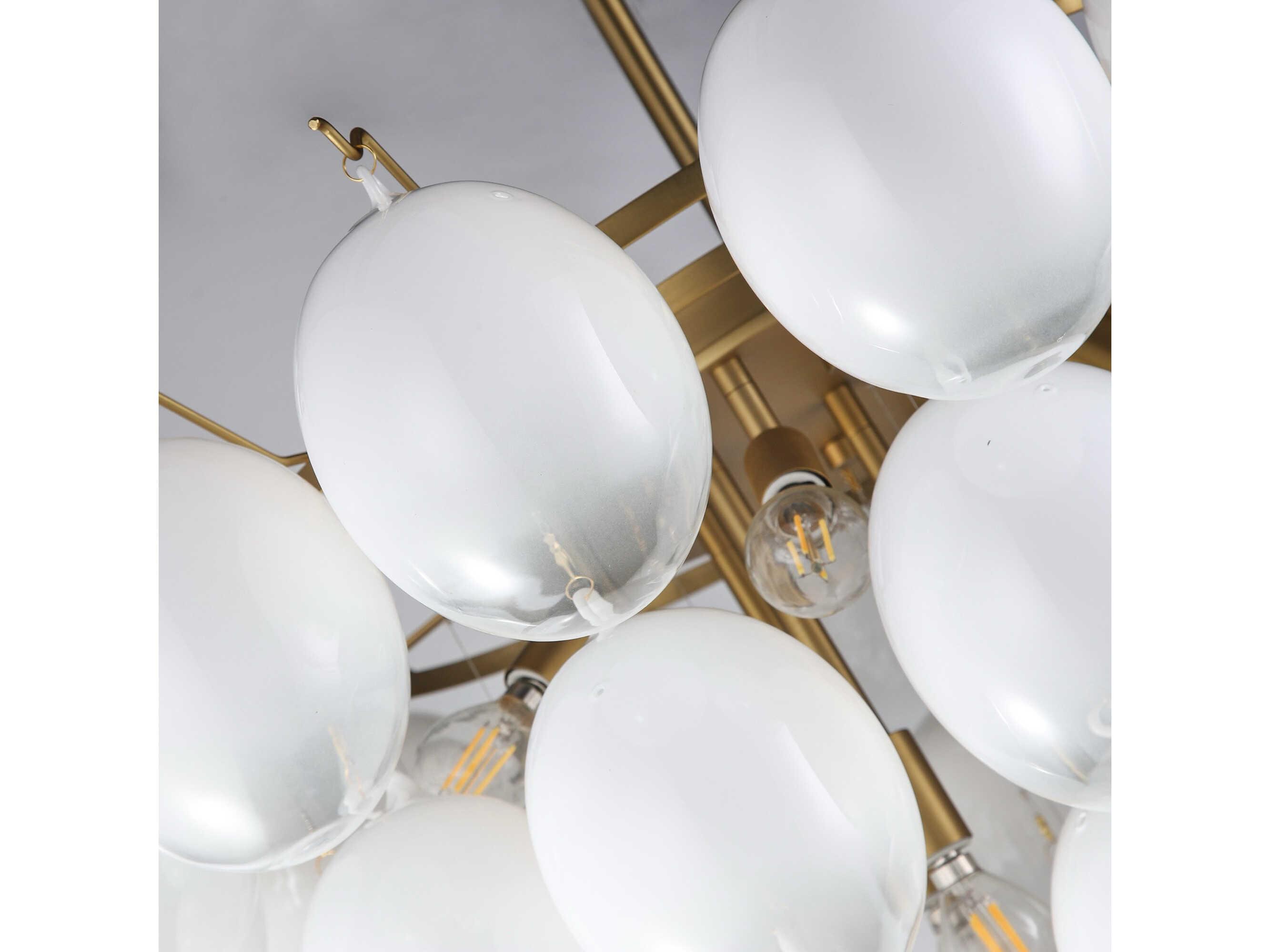 Artcraft Globo 13-Light Brushed Brass Globe Tiered Chandelier