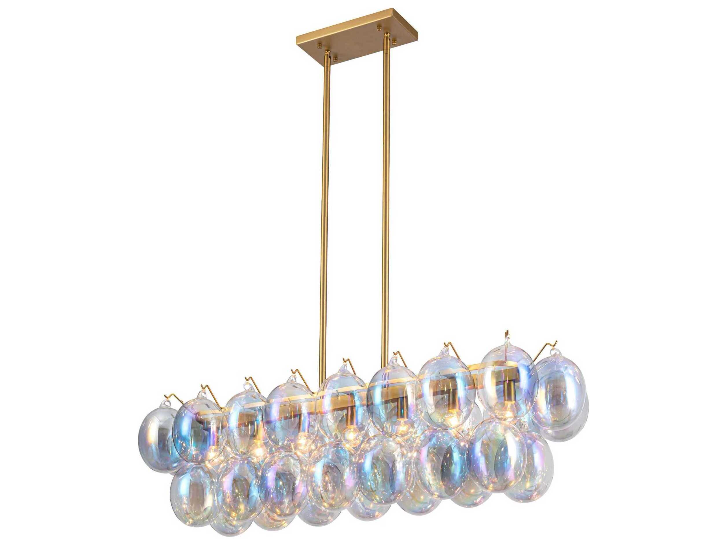 Artcraft Globo 8-Light Brass Globe Island Pendant