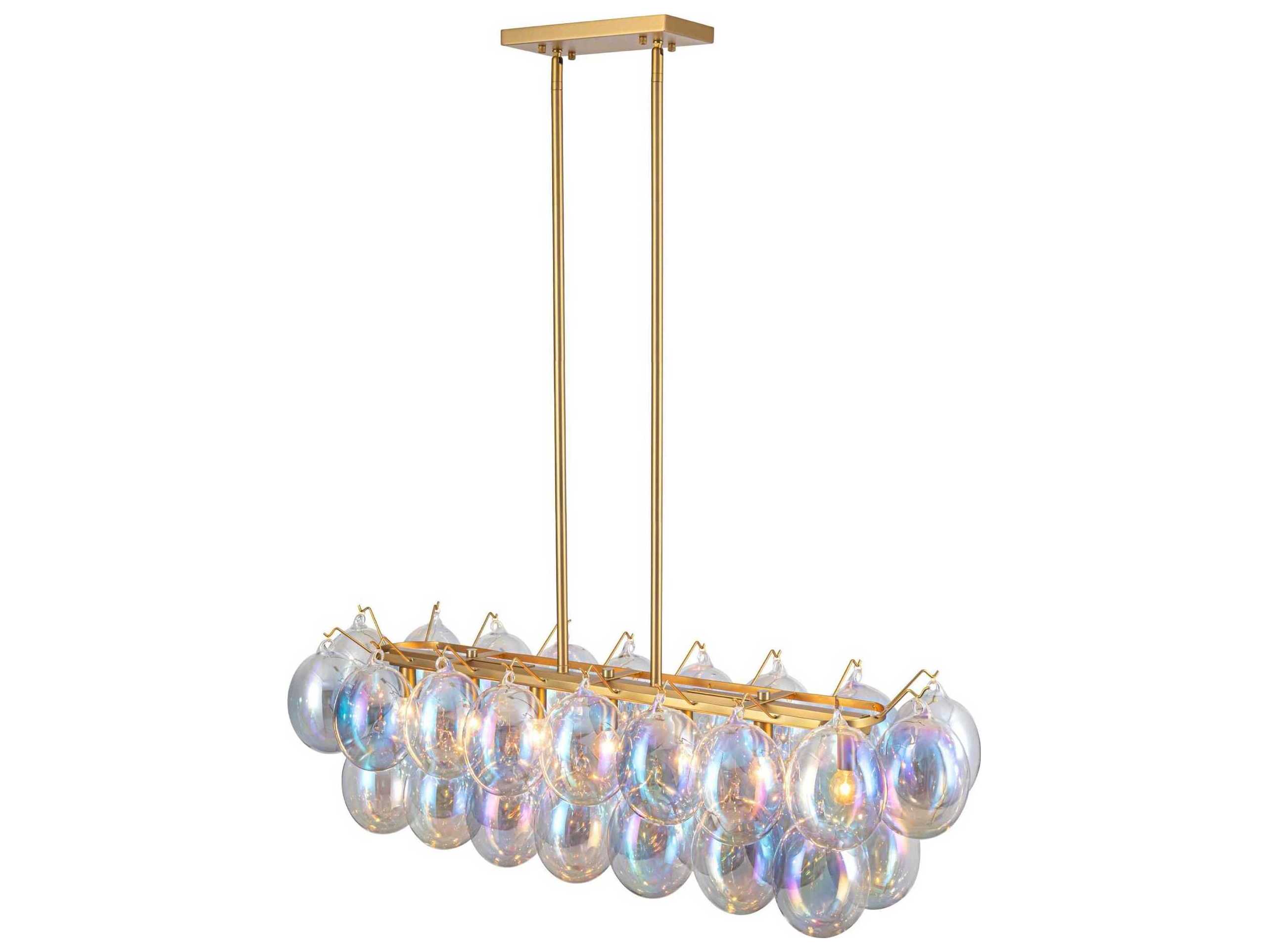 Artcraft Globo 8-Light Brass Globe Island Pendant