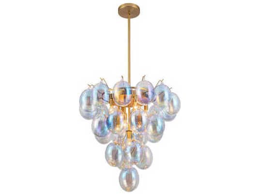 Artcraft Globo 9-Light Brass Globe Chandelier