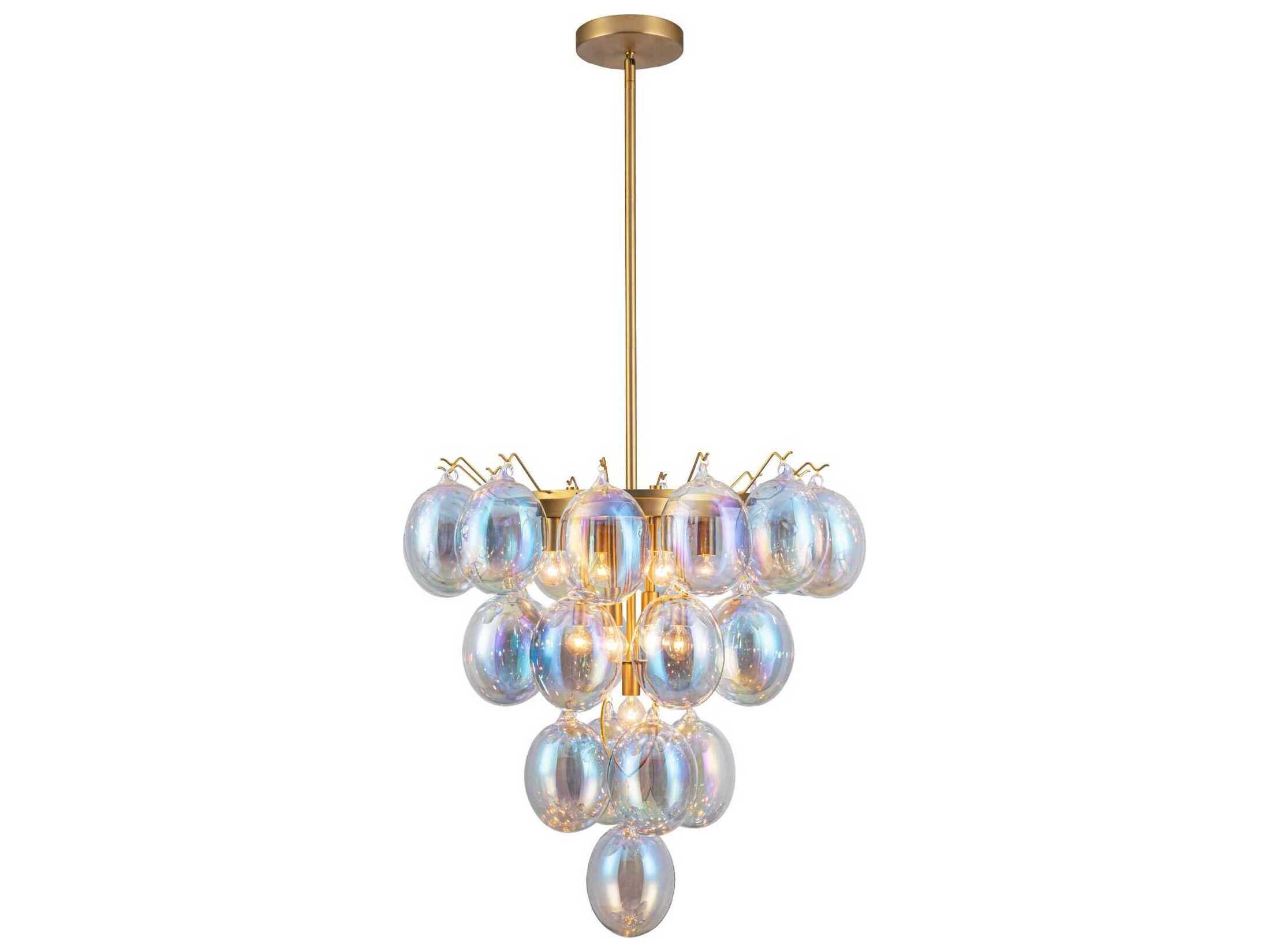 Artcraft Globo 9-Light Brass Globe Chandelier