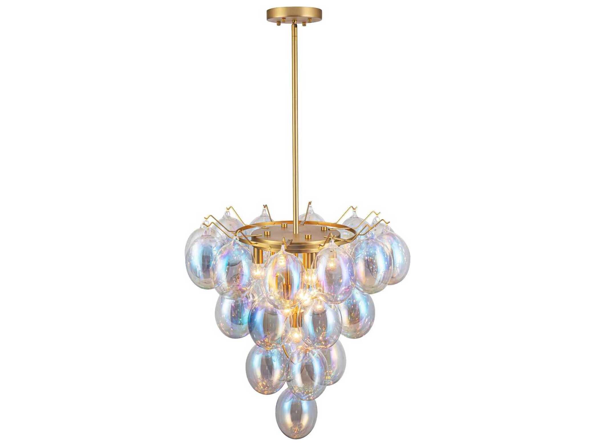 Artcraft Globo 9-Light Brass Globe Chandelier