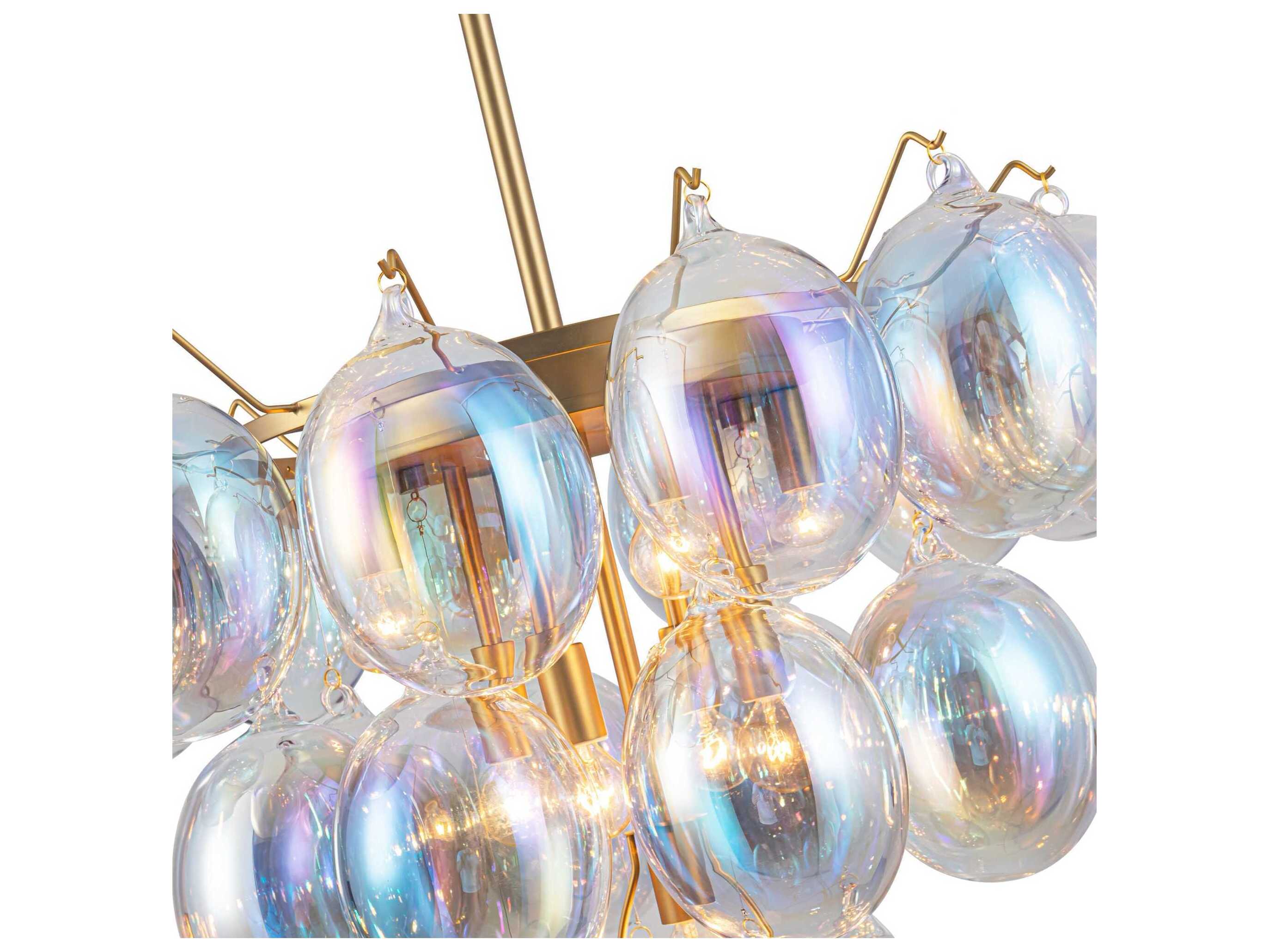 Artcraft Globo 9-Light Brass Globe Chandelier