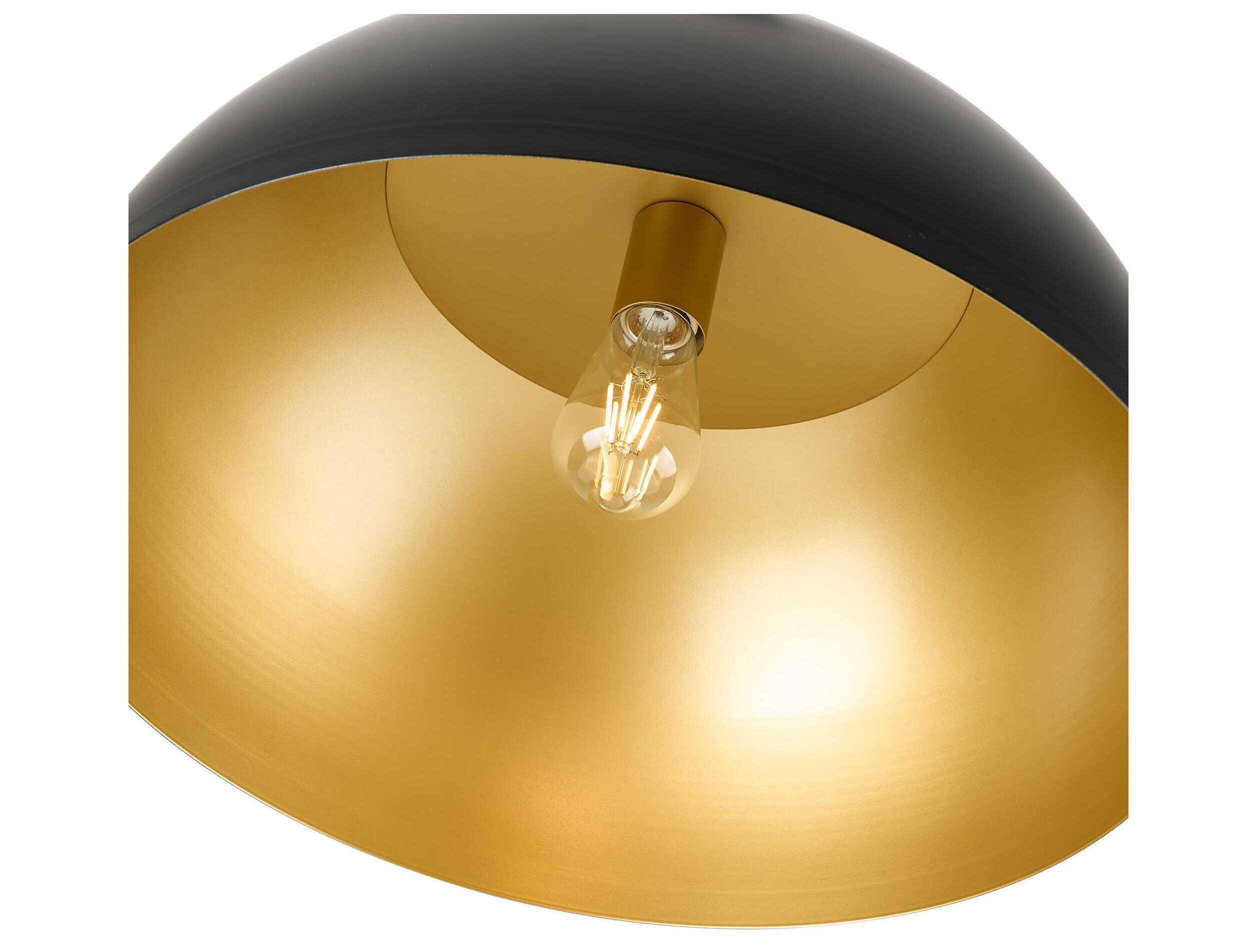 Artcraft Pantheon 1-Light Black Rust Brass Dome Pendant