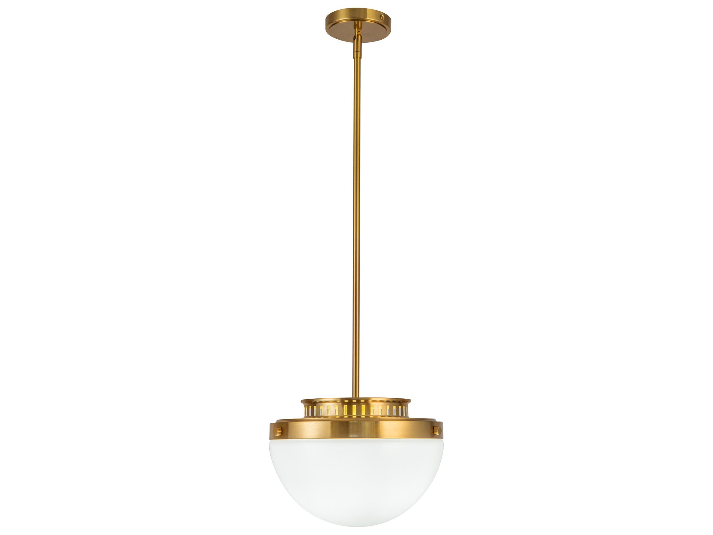 Artcraft Dahlia 1-Light Brushed Brass Mini Pendant
