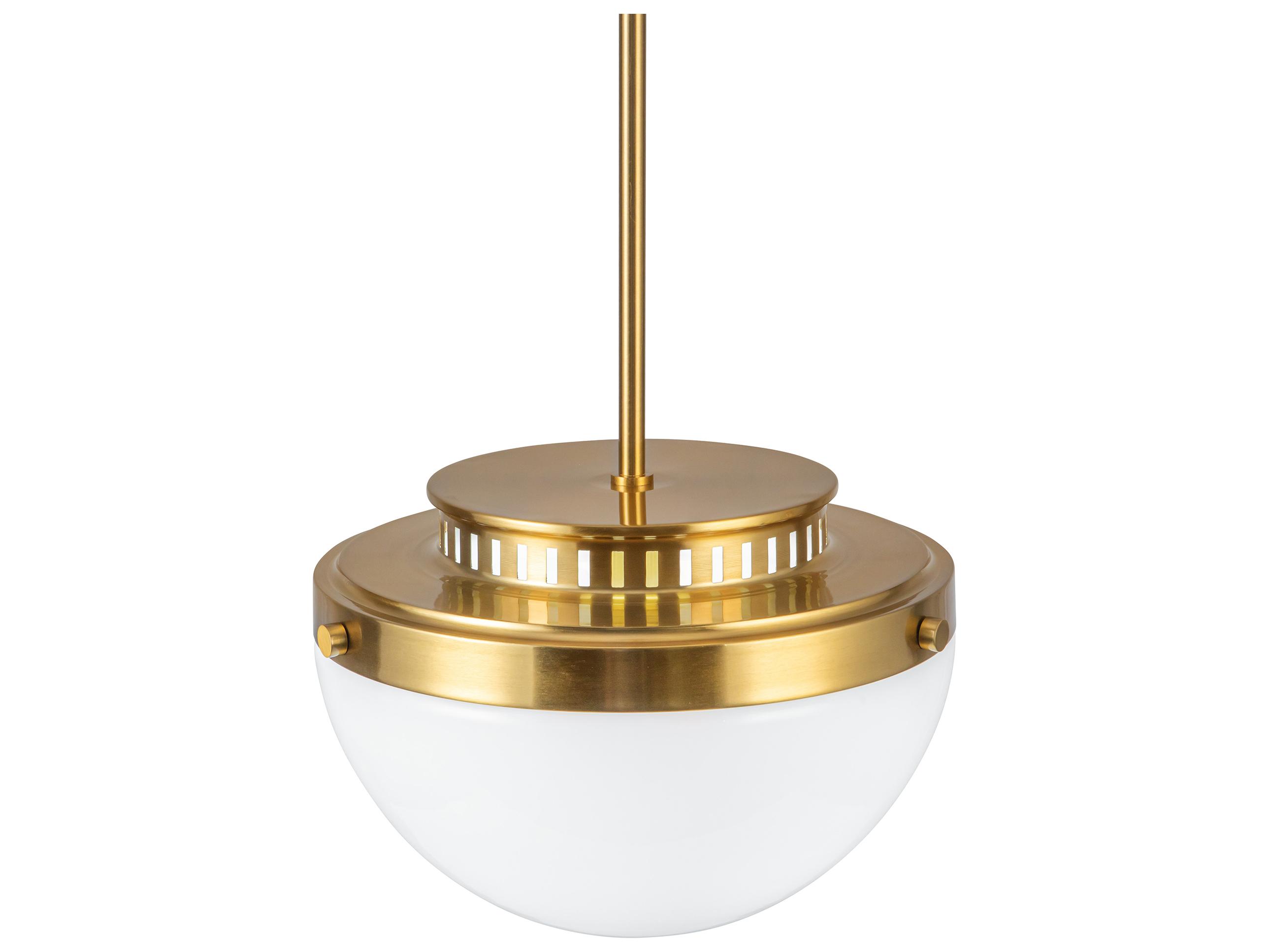 Artcraft Dahlia 1-Light Brushed Brass Mini Pendant