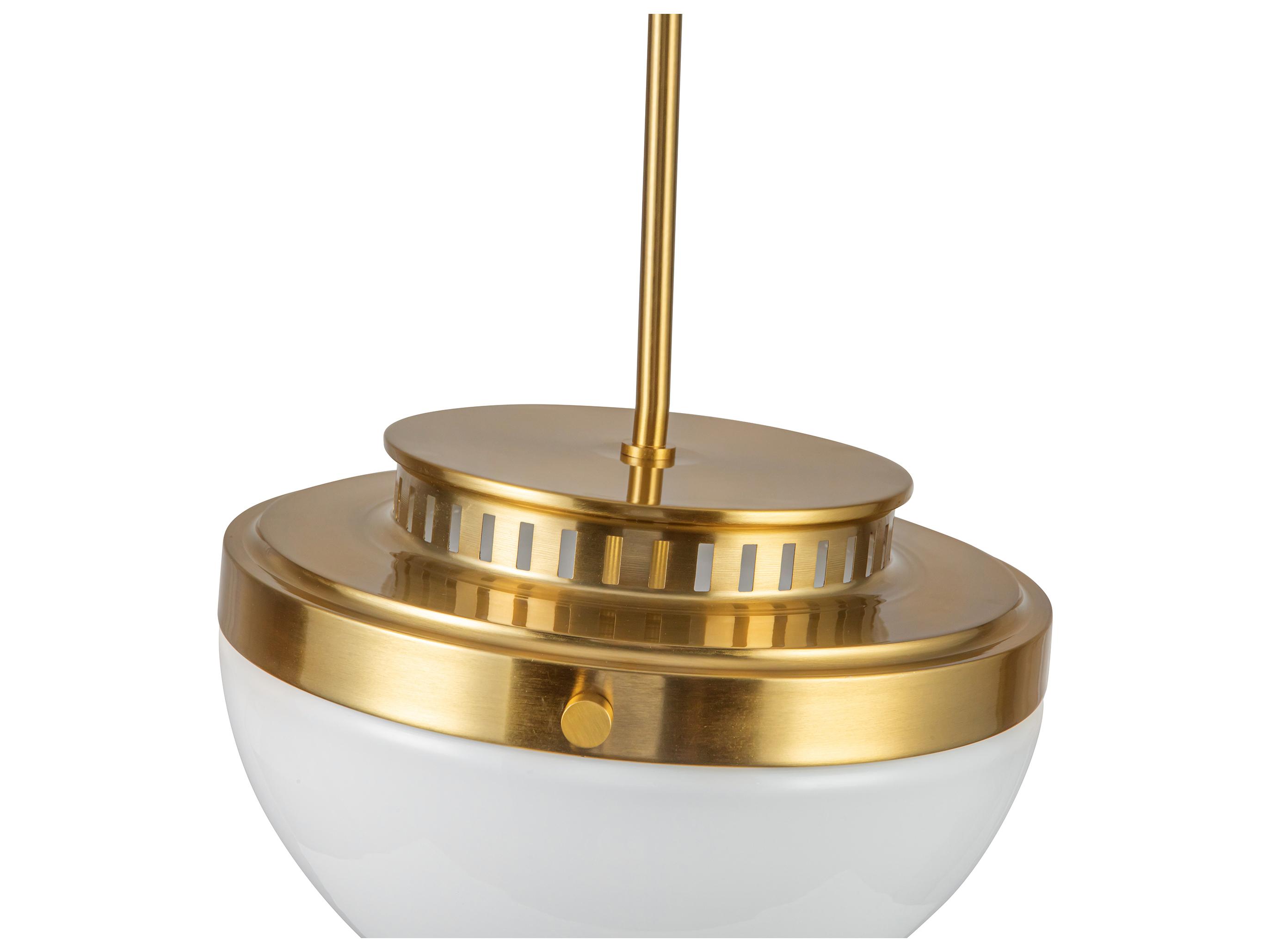 Artcraft Dahlia 1-Light Brushed Brass Mini Pendant