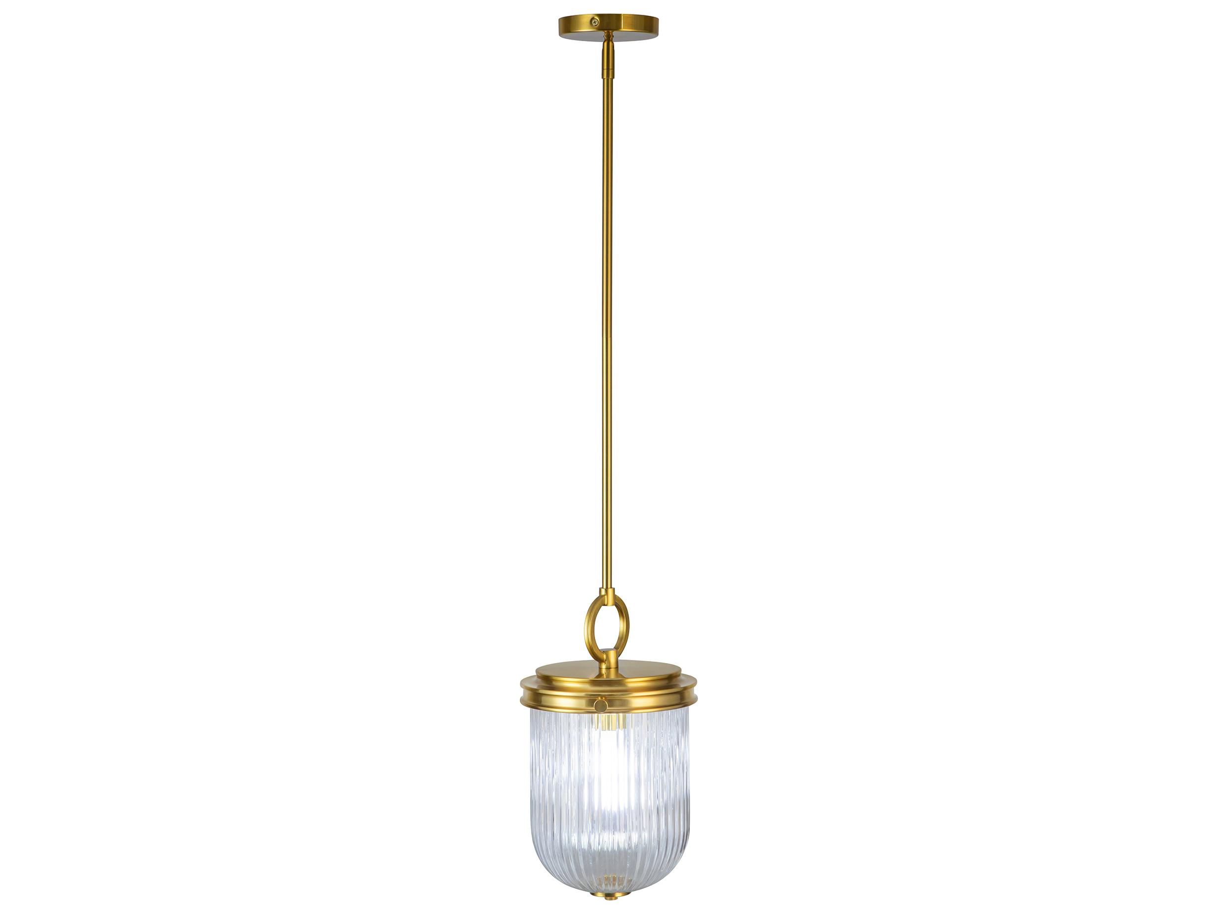 Artcraft Myla 1-Light Vintage Brass Mini Pendant