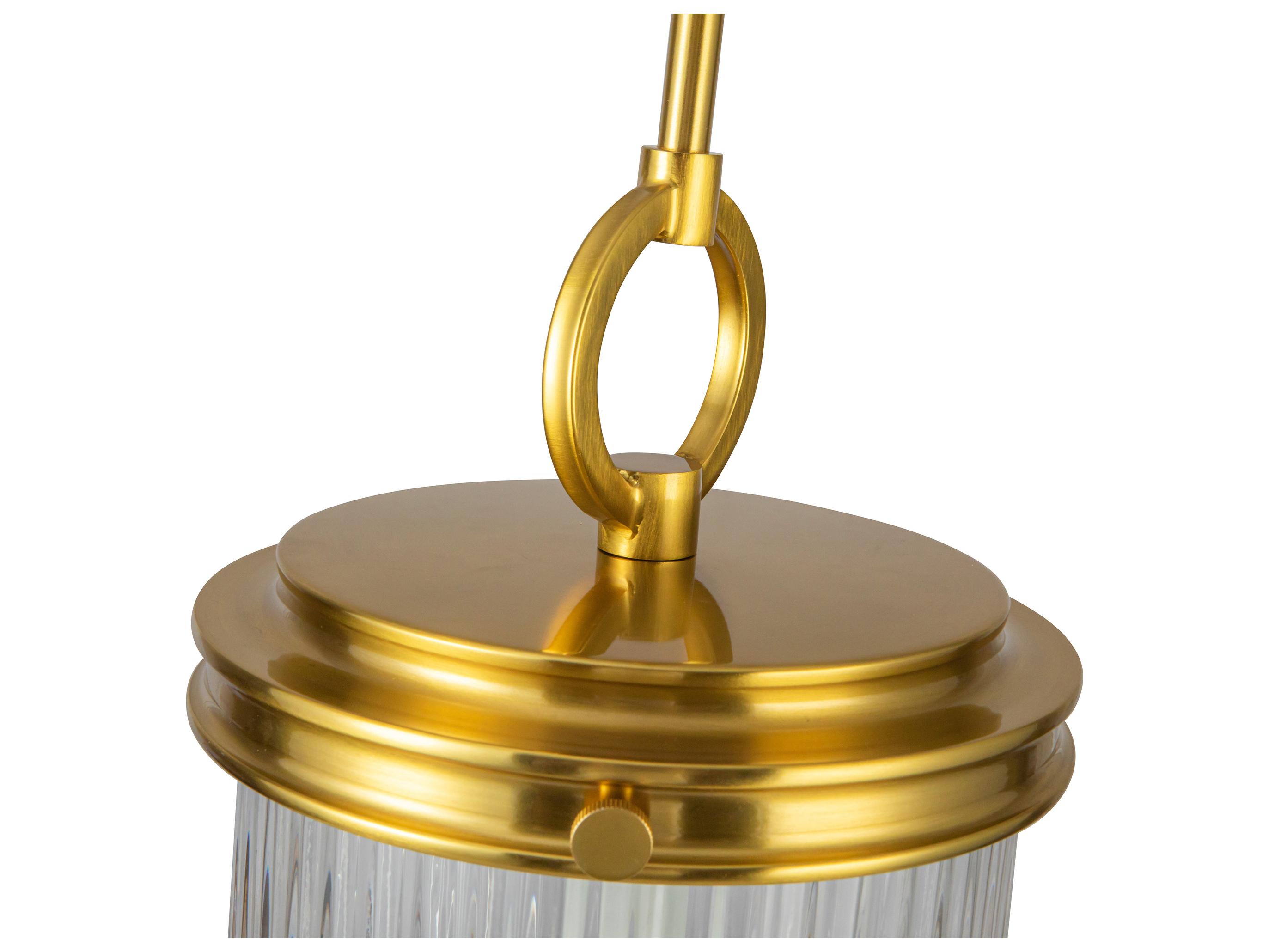 Artcraft Myla 1-Light Vintage Brass Mini Pendant