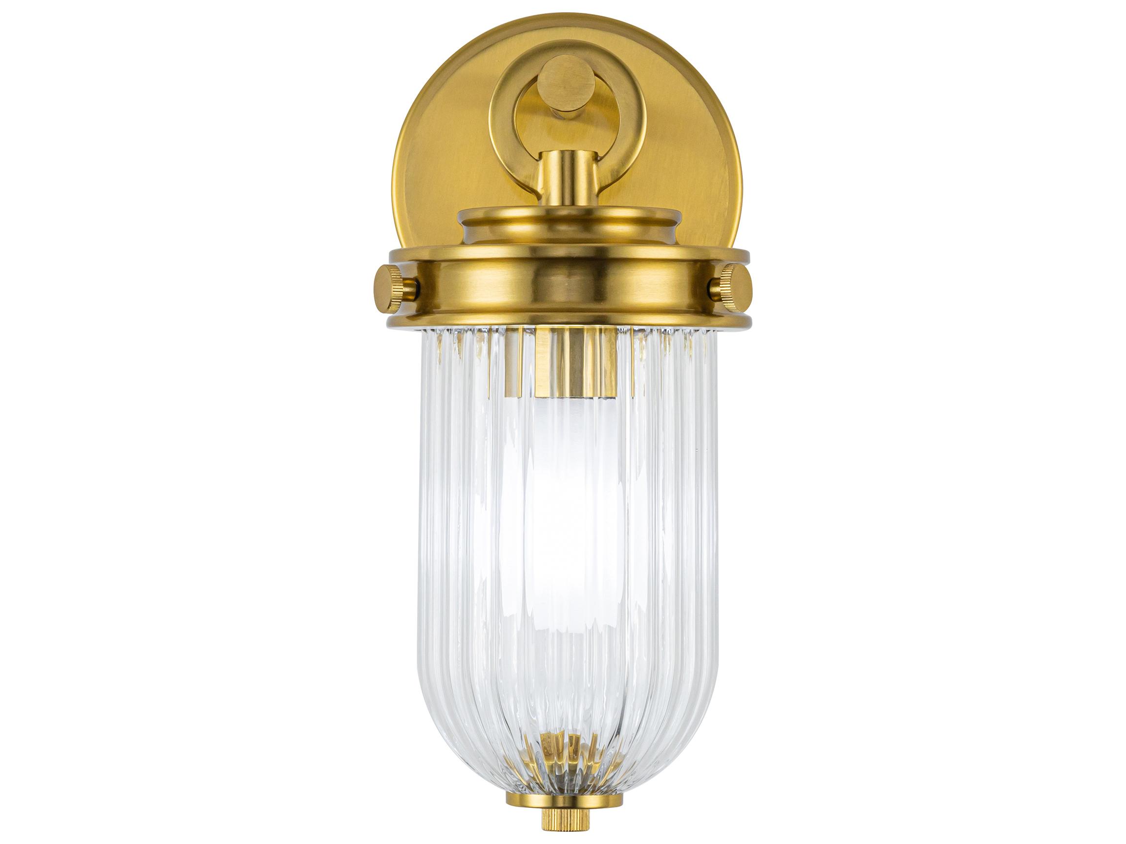 Artcraft Myla 1-Light Vintage Brass Wall Sconce