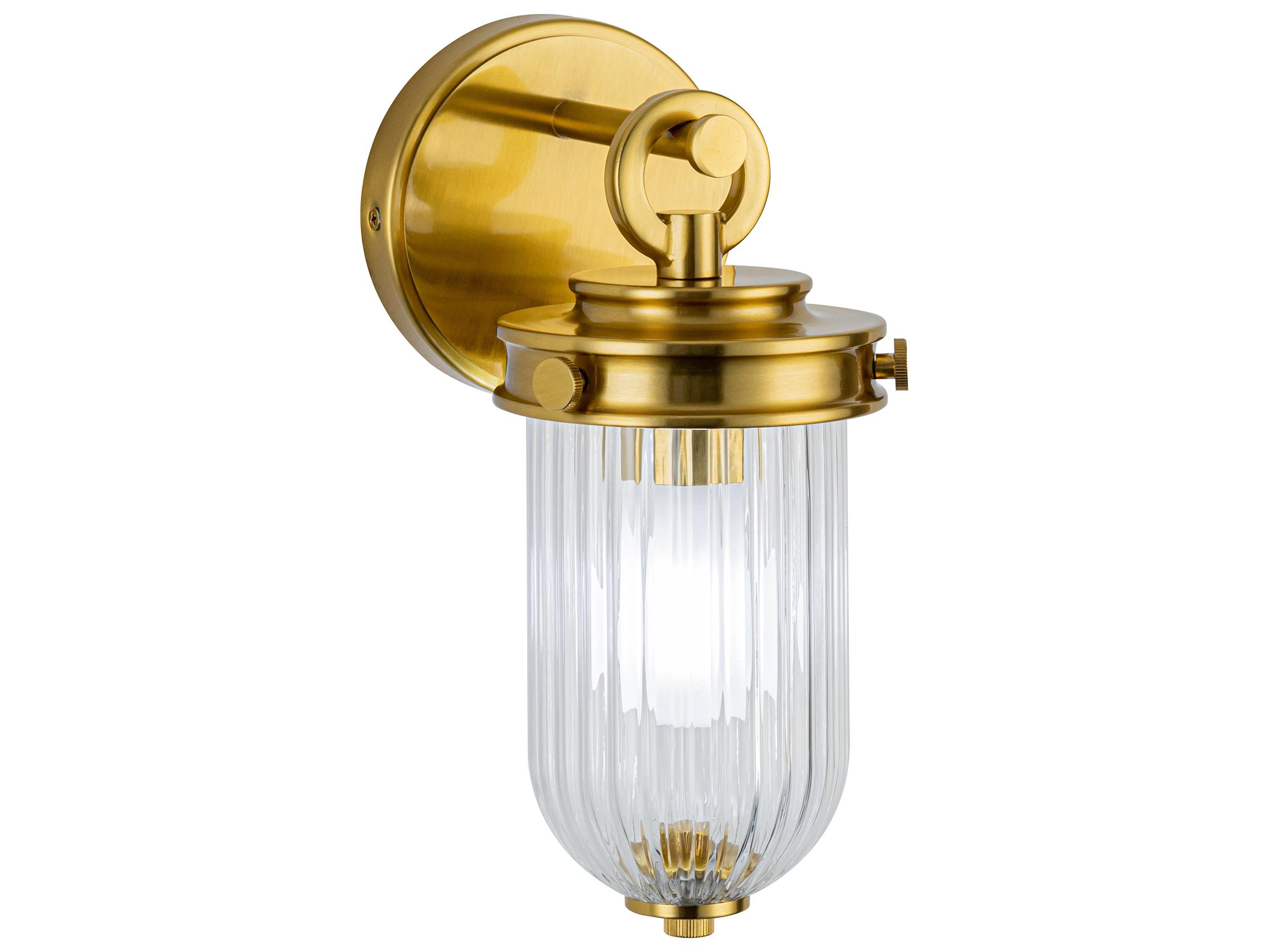 Artcraft Myla 1-Light Vintage Brass Wall Sconce