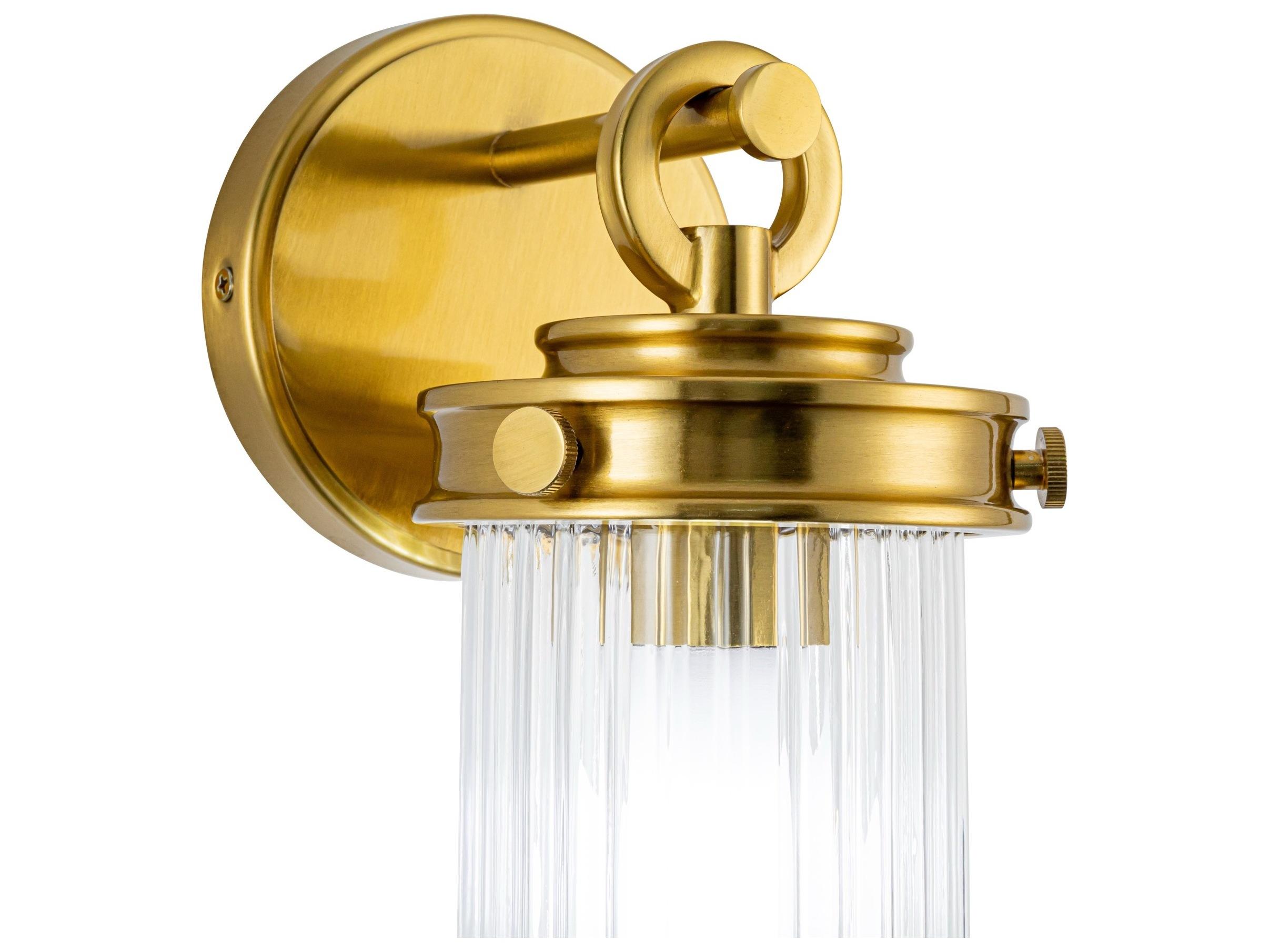 Artcraft Myla 1-Light Vintage Brass Wall Sconce
