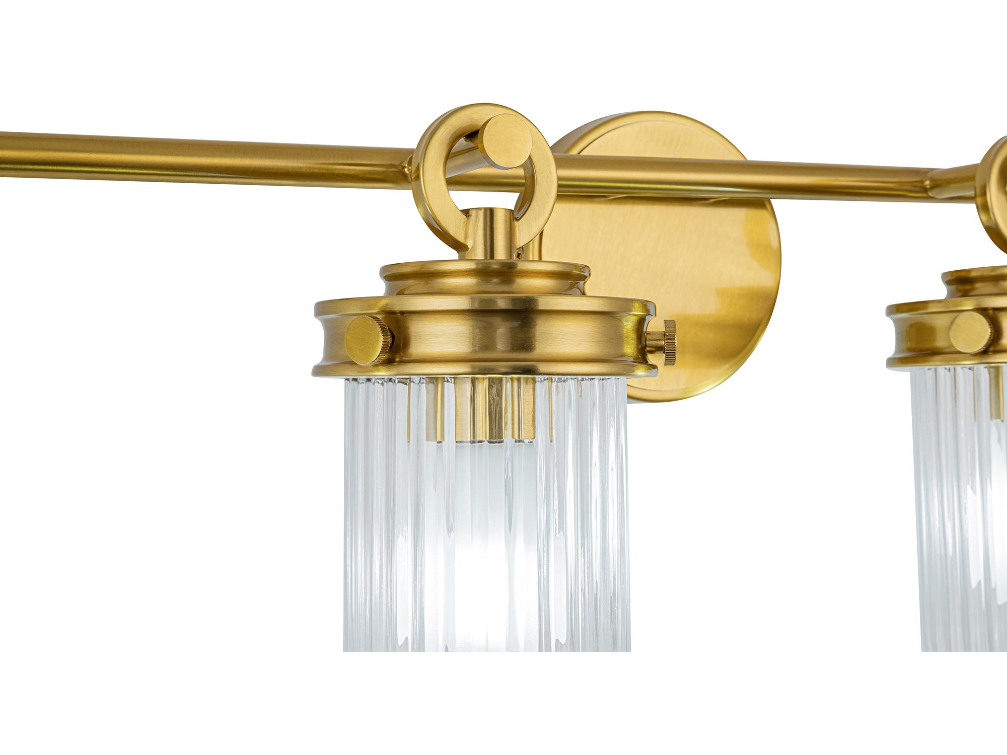 Artcraft Myla 4-Light Vintage Brass Vanity Light
