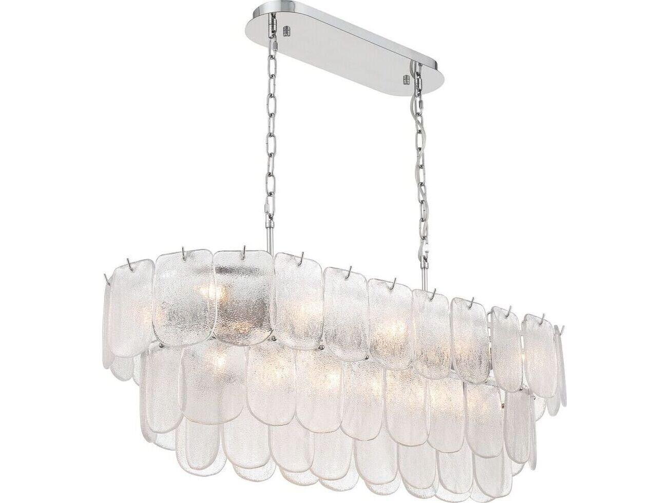 Artcraft Bianca 12 - Light Polished Nickel White Island Pendant