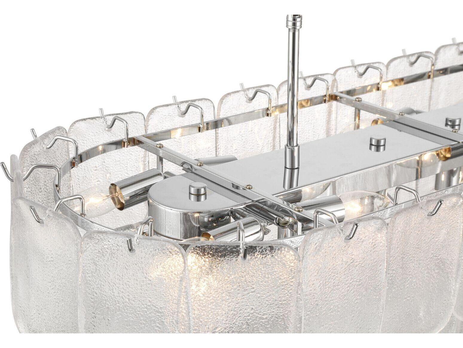 Artcraft Bianca 12 - Light Polished Nickel White Island Pendant