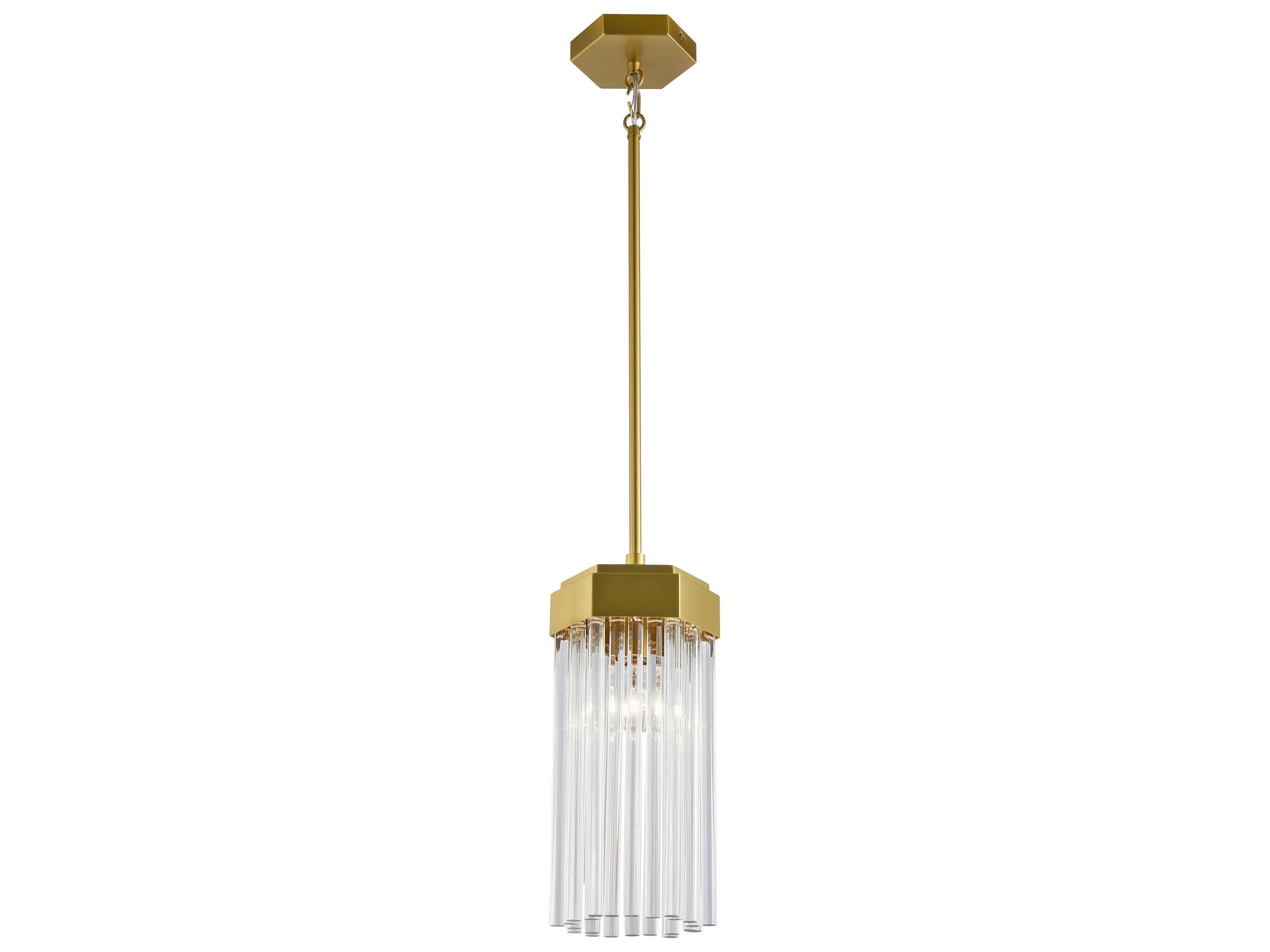 Artcraft Emma 1-Light Brushed Brass Mini Pendant