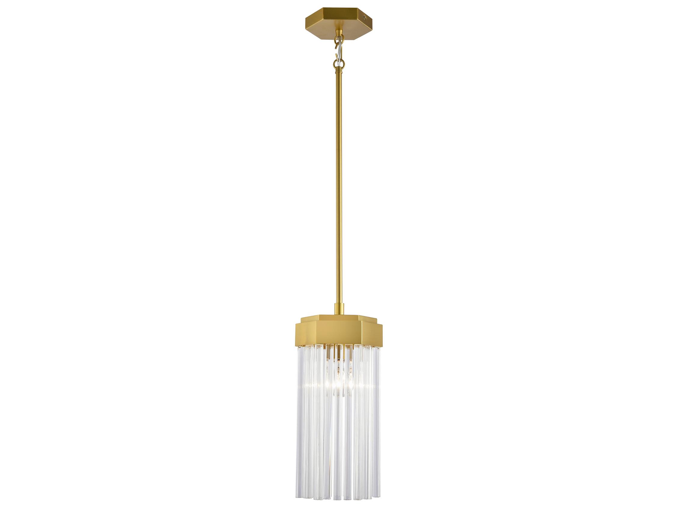 Artcraft Emma 1-Light Brushed Brass Mini Pendant