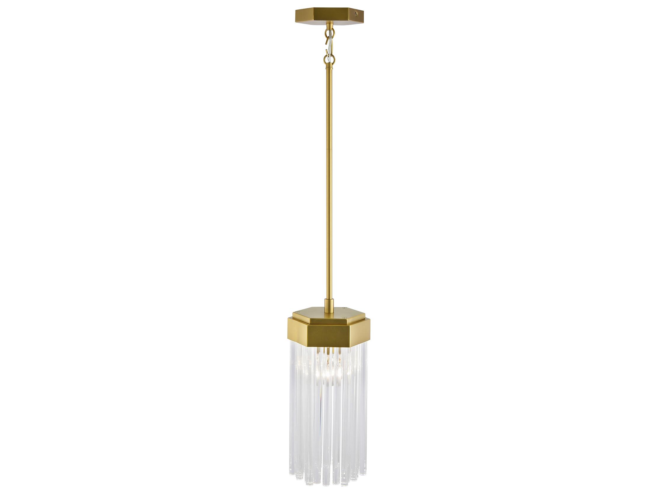 Artcraft Emma 1-Light Brushed Brass Mini Pendant