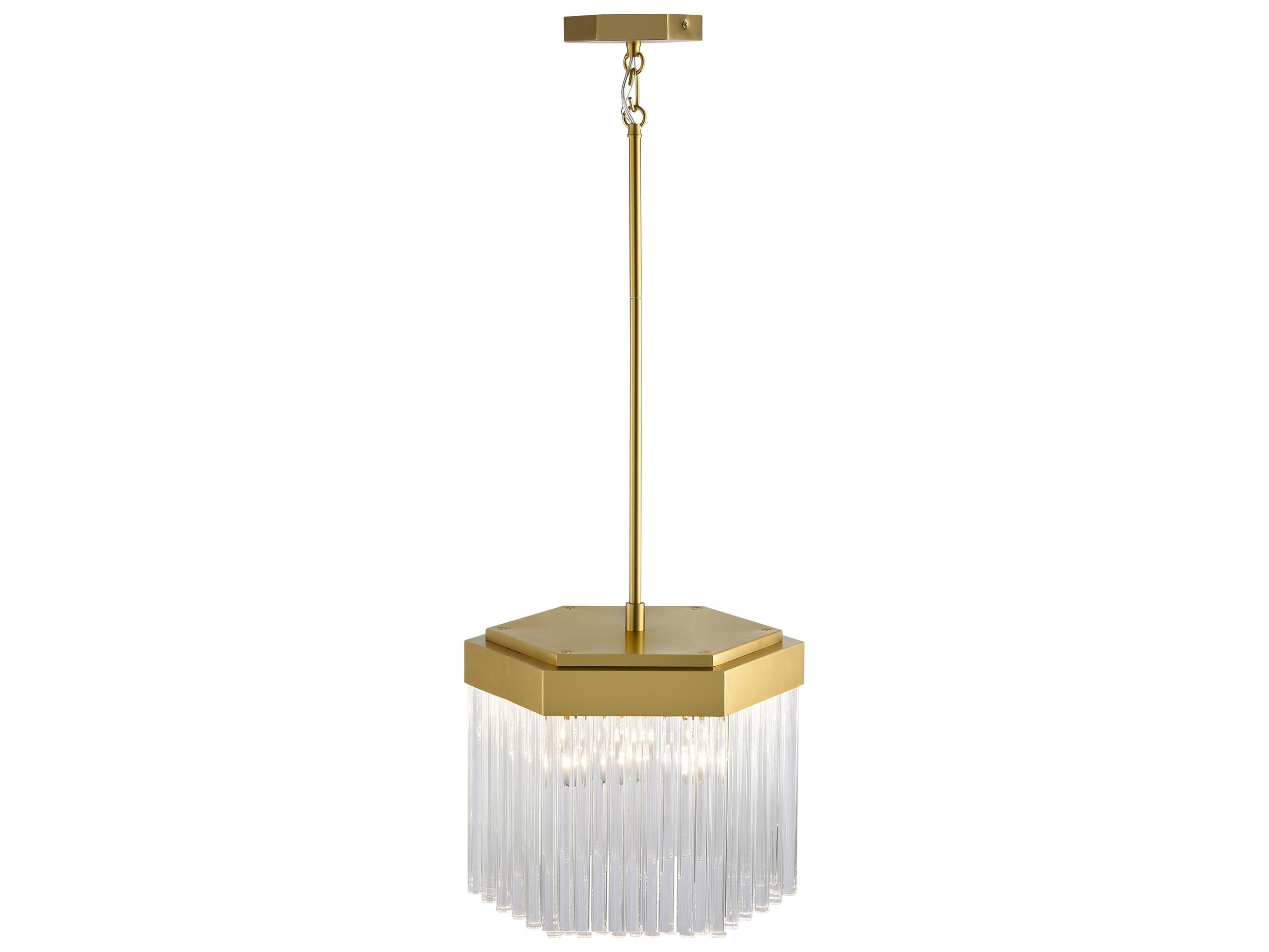 Artcraft Emma 3-Light Brushed Brass Pendant