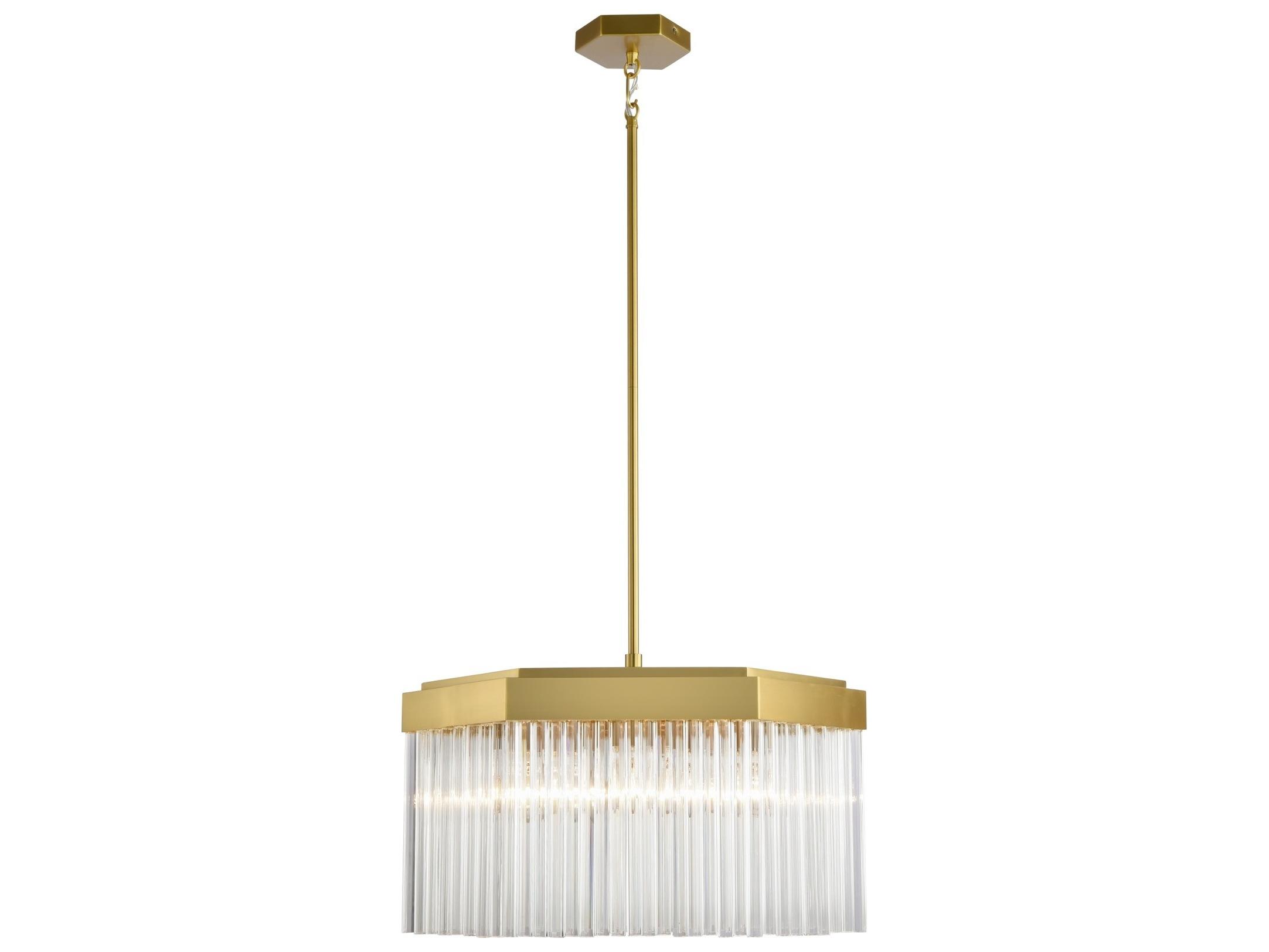 Artcraft Emma 7-Light Brushed Brass Geometric Pendant