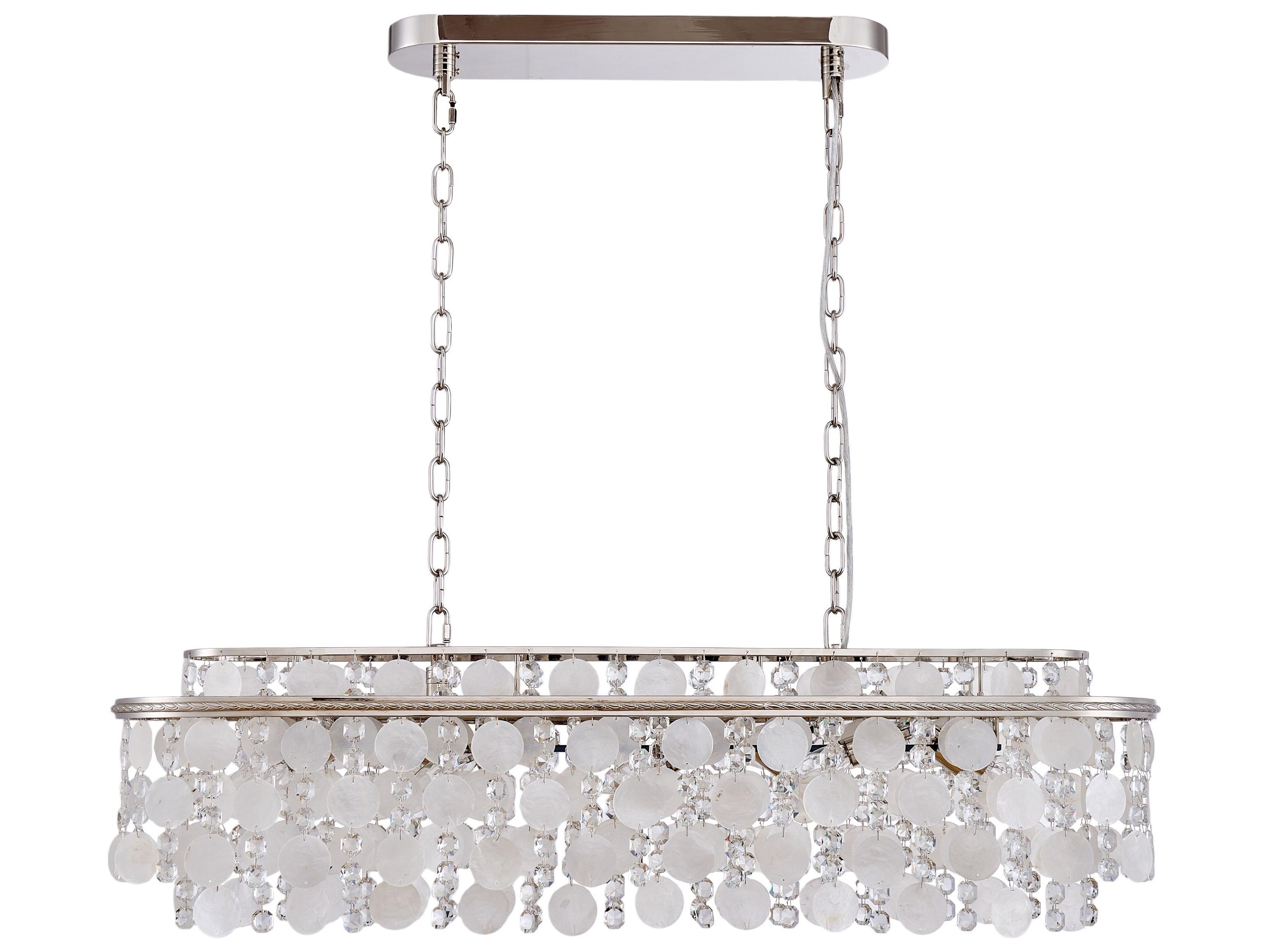 Artcraft Avara 1-Light Polished Nickel Linear Island Pendant