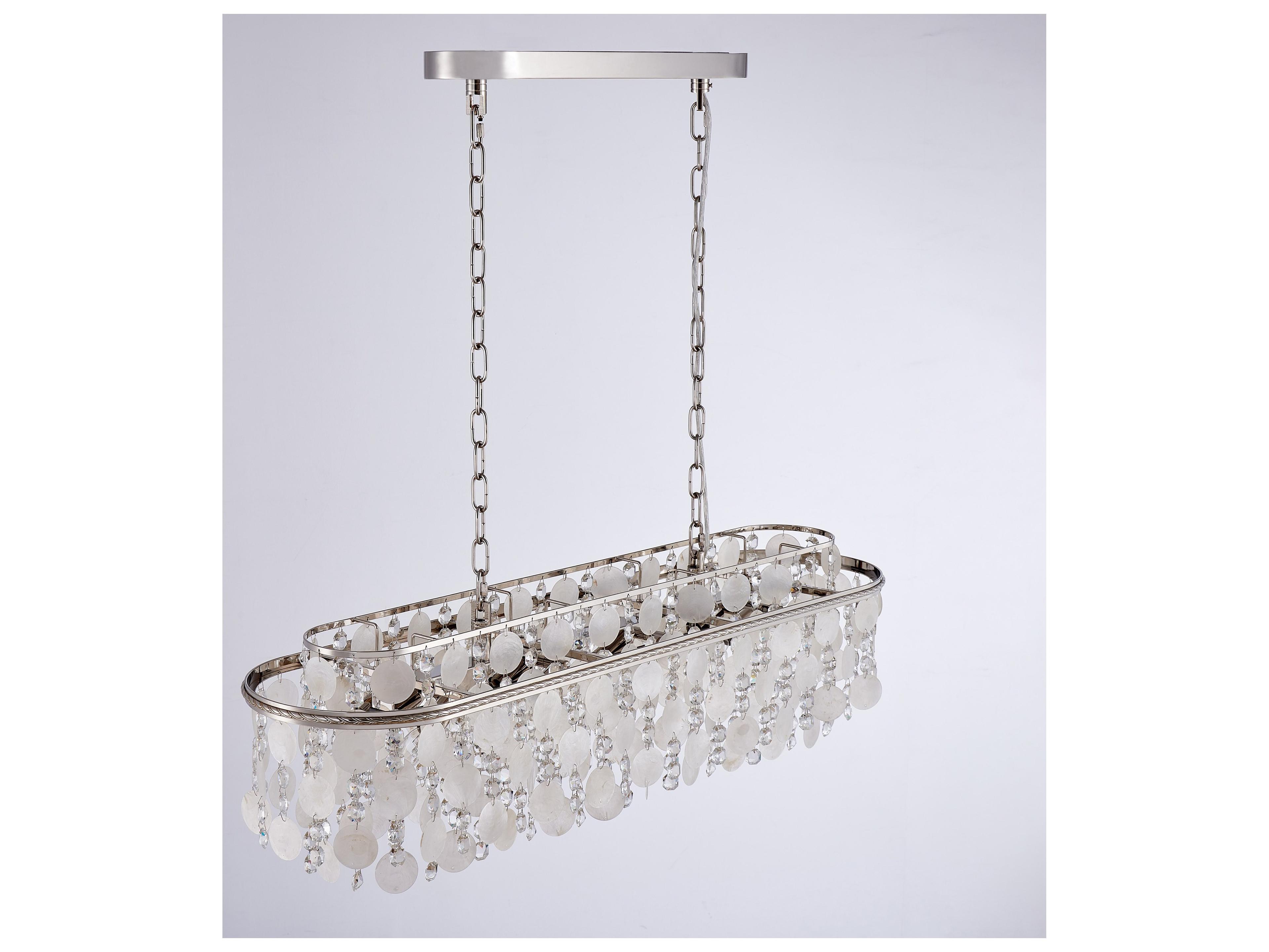 Artcraft Avara 1-Light Polished Nickel Linear Island Pendant