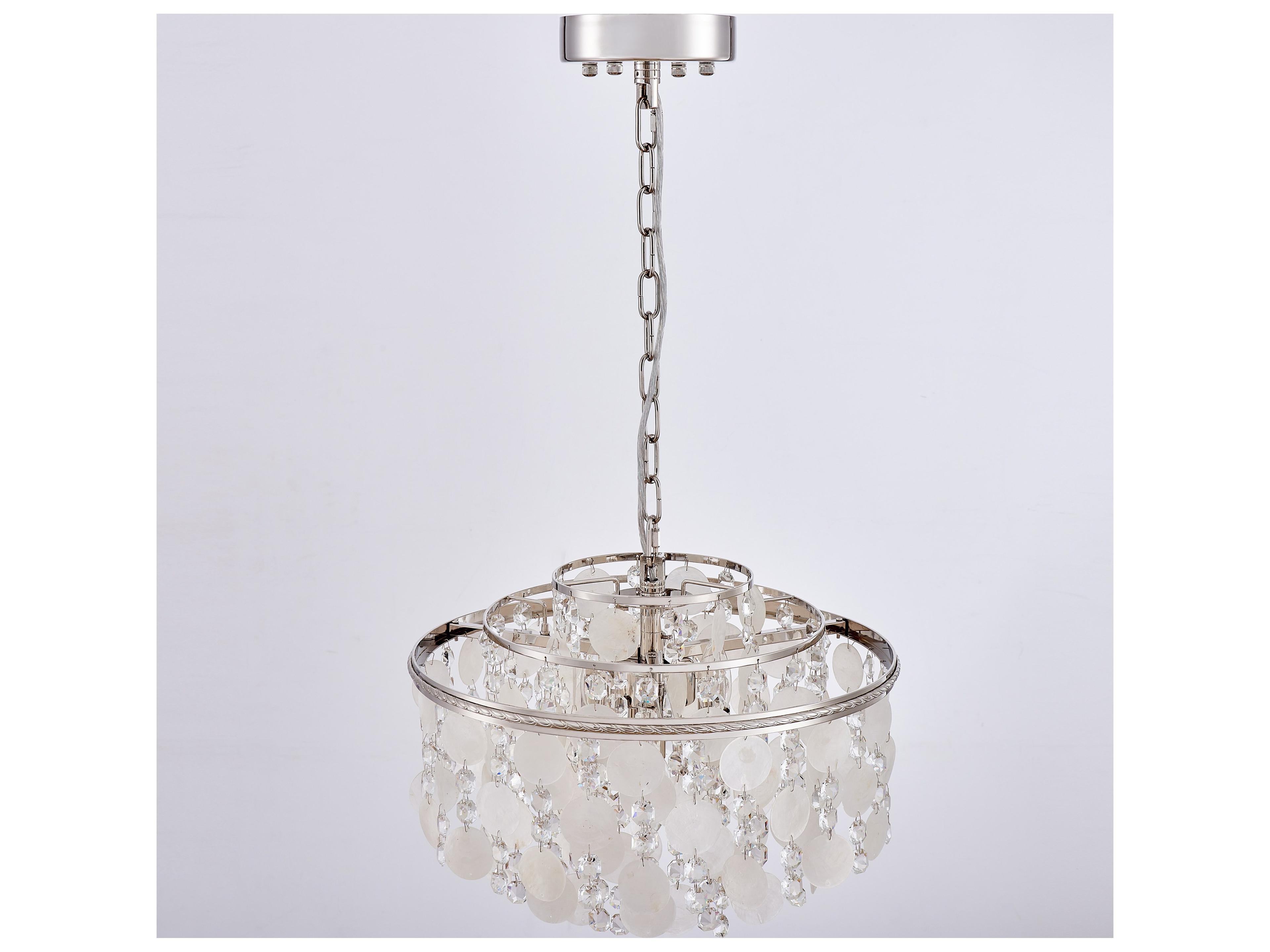 Artcraft Avara 6-Light Polished Nickel Round Tiered Chandelier