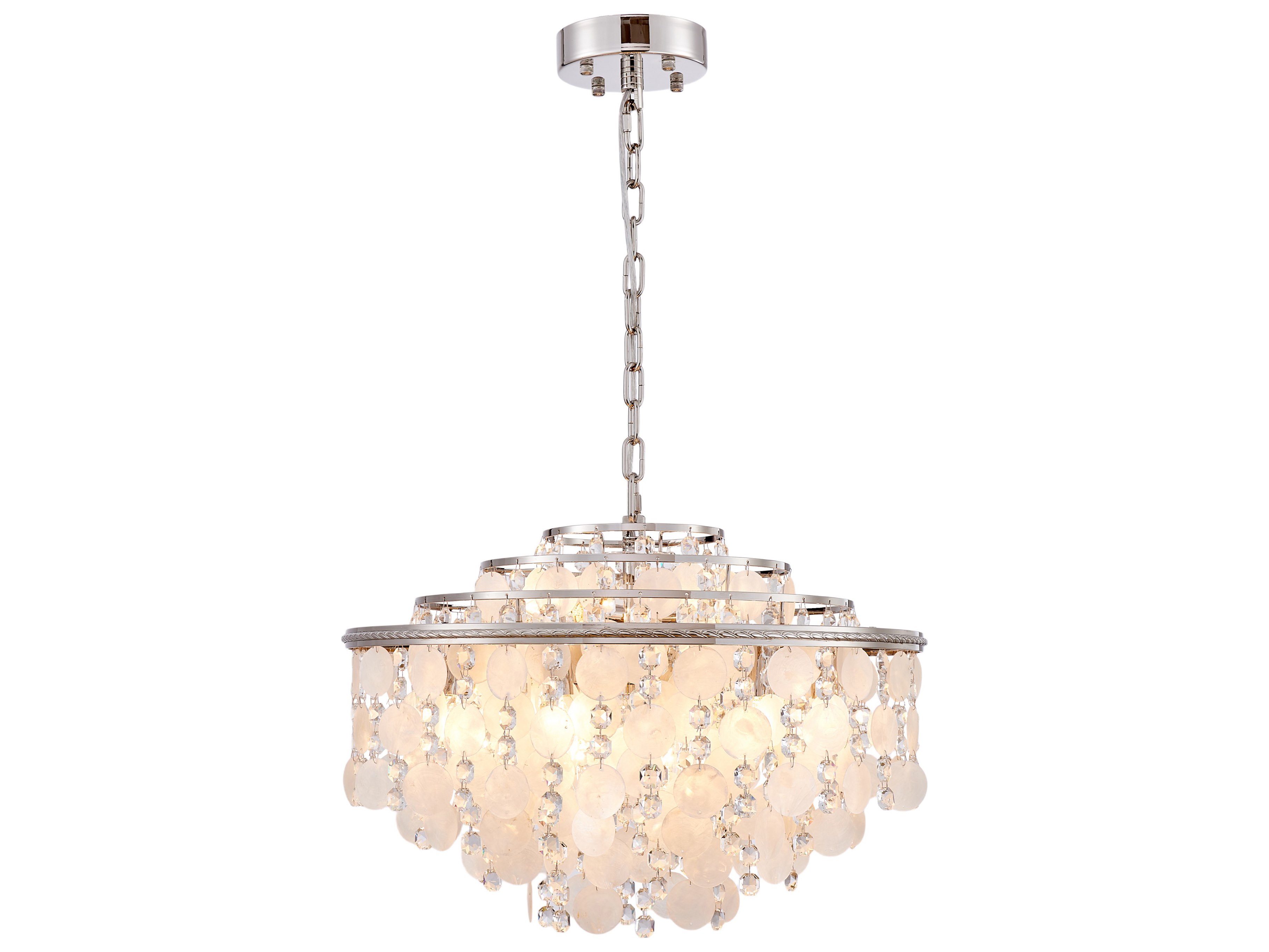Artcraft Avara 13-Light Polished Nickel Round Tiered Chandelier