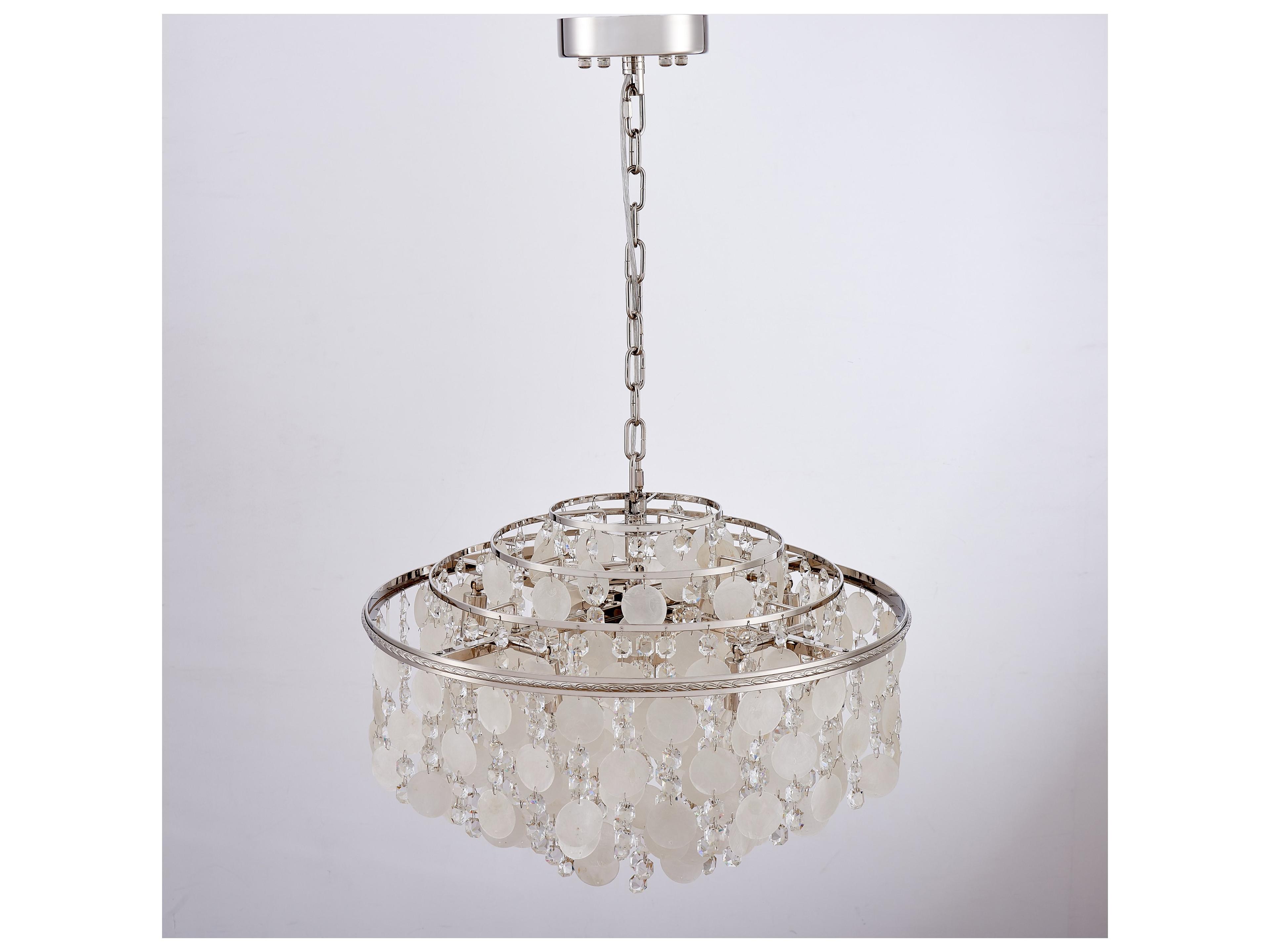 Artcraft Avara 13-Light Polished Nickel Round Tiered Chandelier