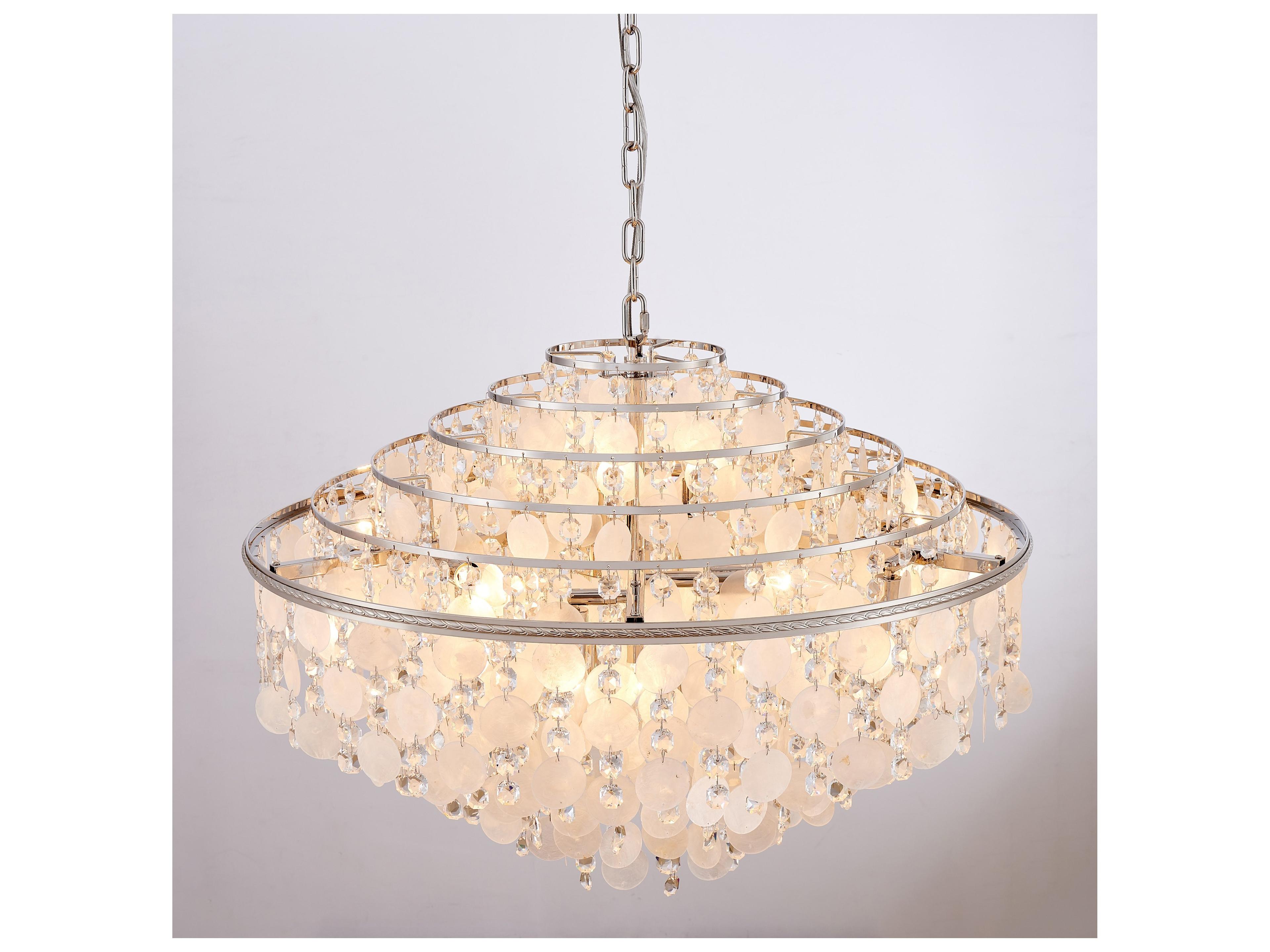 Artcraft Avara 24-Light Polished Nickel Round Tiered Chandelier
