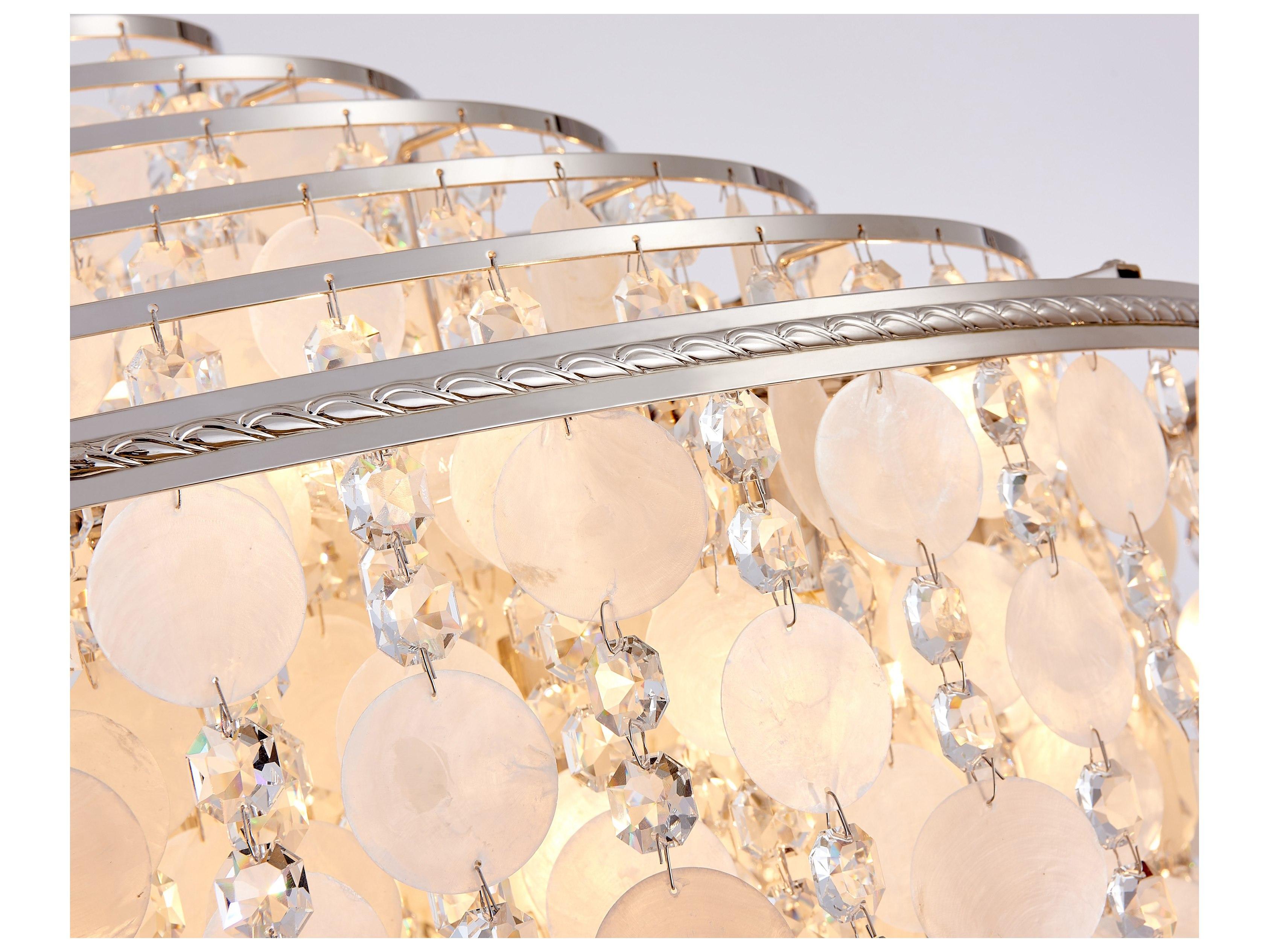 Artcraft Avara 24-Light Polished Nickel Round Tiered Chandelier