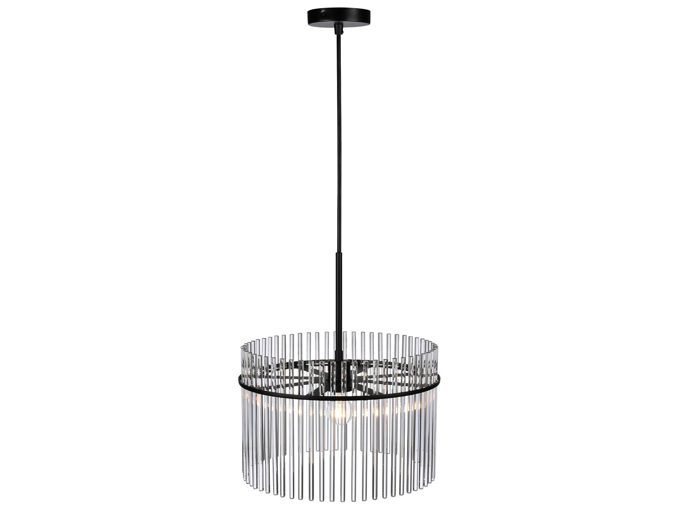 Artcraft Ava 1-Light Black Semi Flush Mount