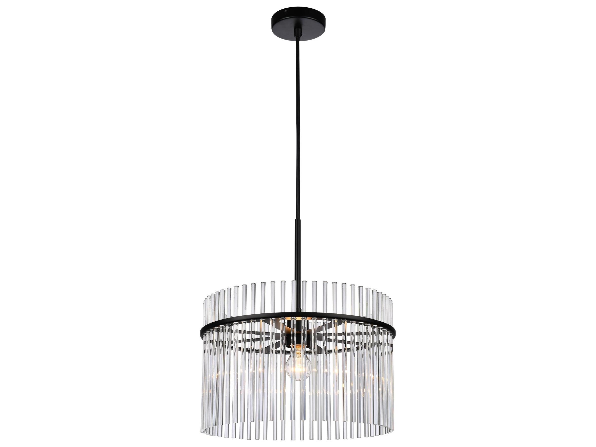 Artcraft Ava 1-Light Black Semi Flush Mount