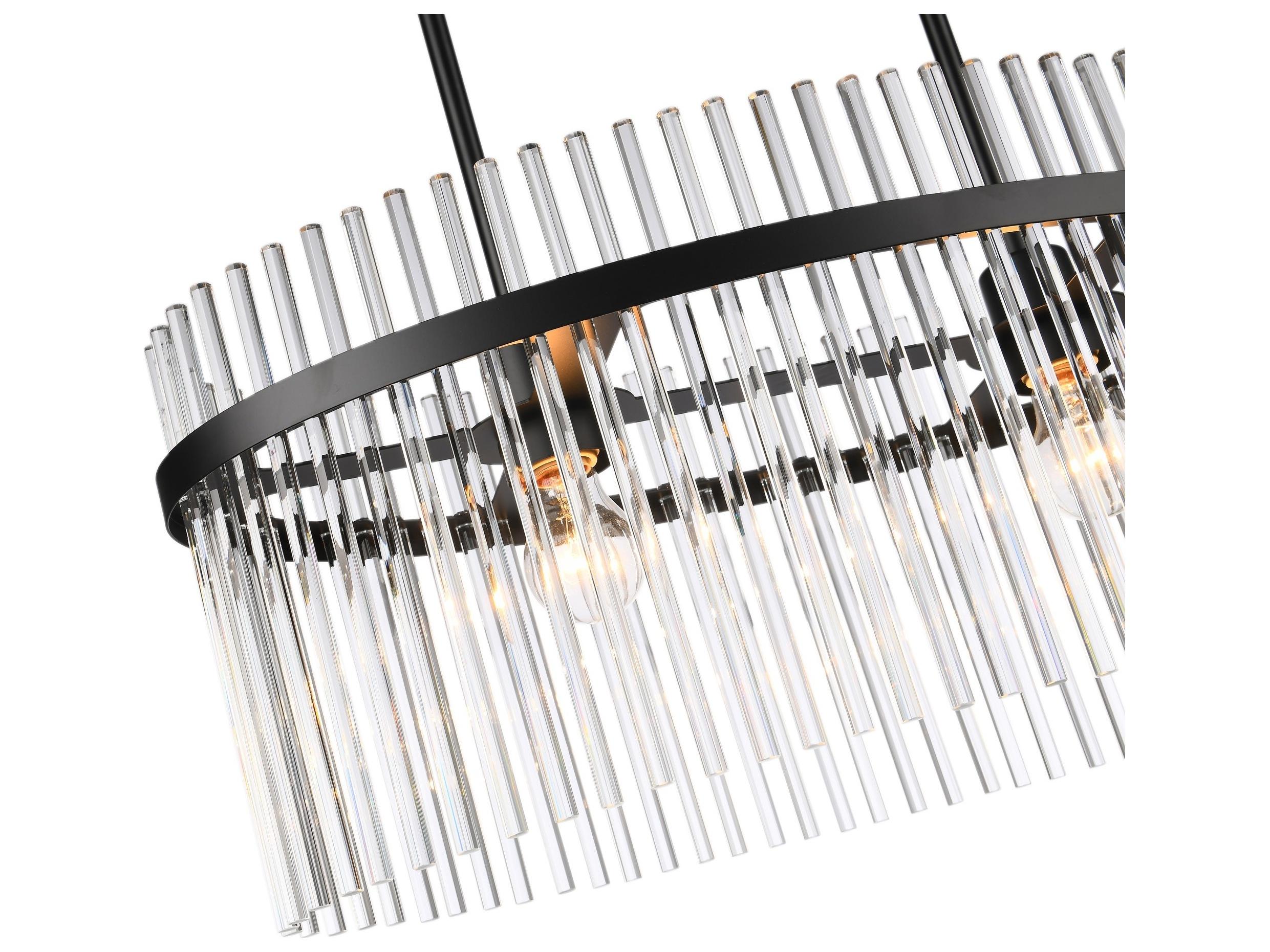 Artcraft Ava 2-Light Black Drum Round Island Pendant