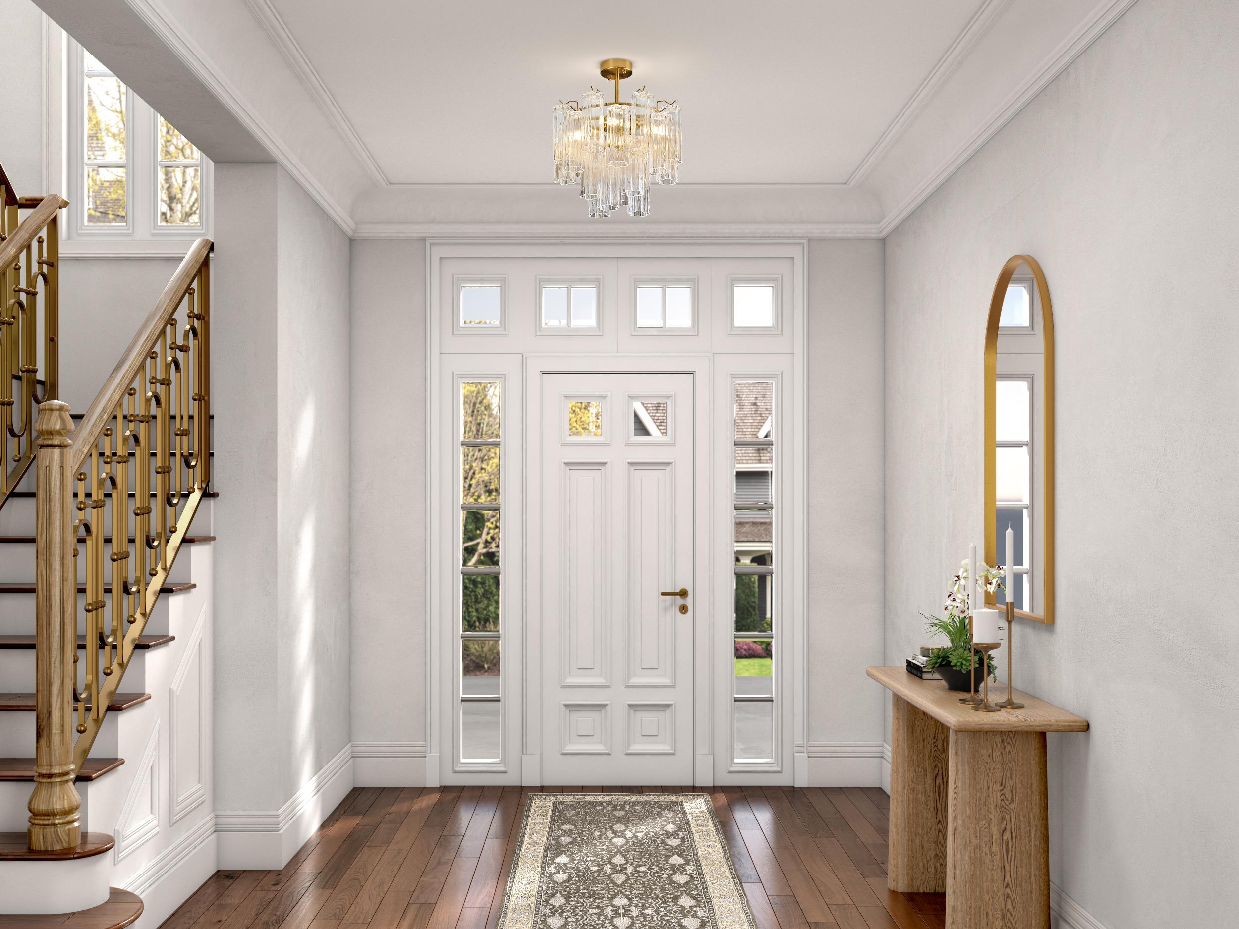 Artcraft Sophia 5-Light Brass Semi Flush Mount