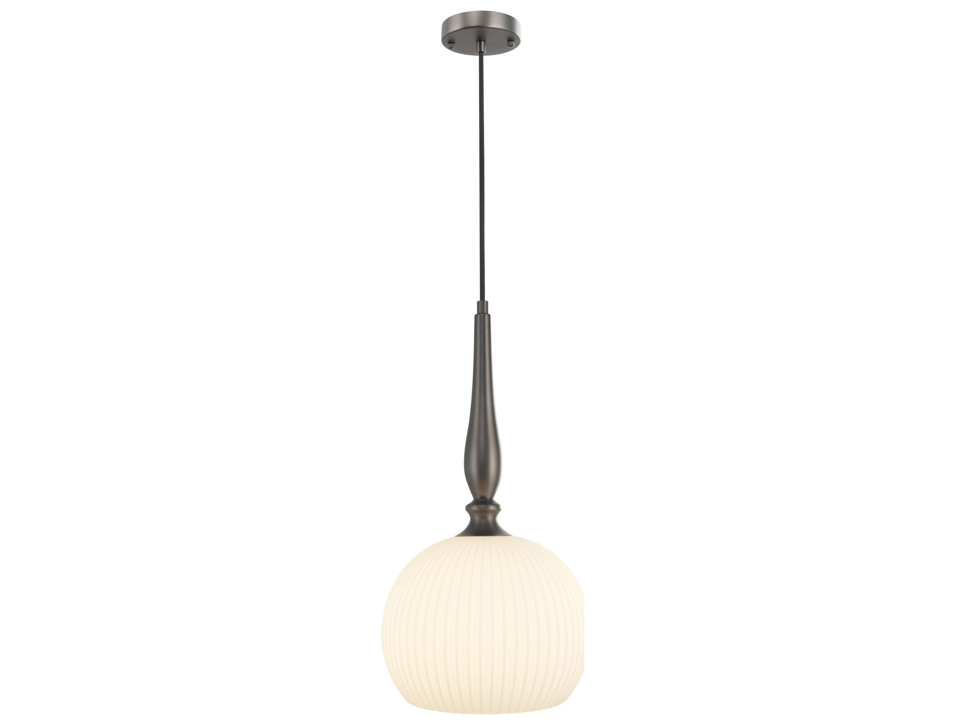Artcraft Kate 1-Light Graphite Gray Dome Mini Pendant