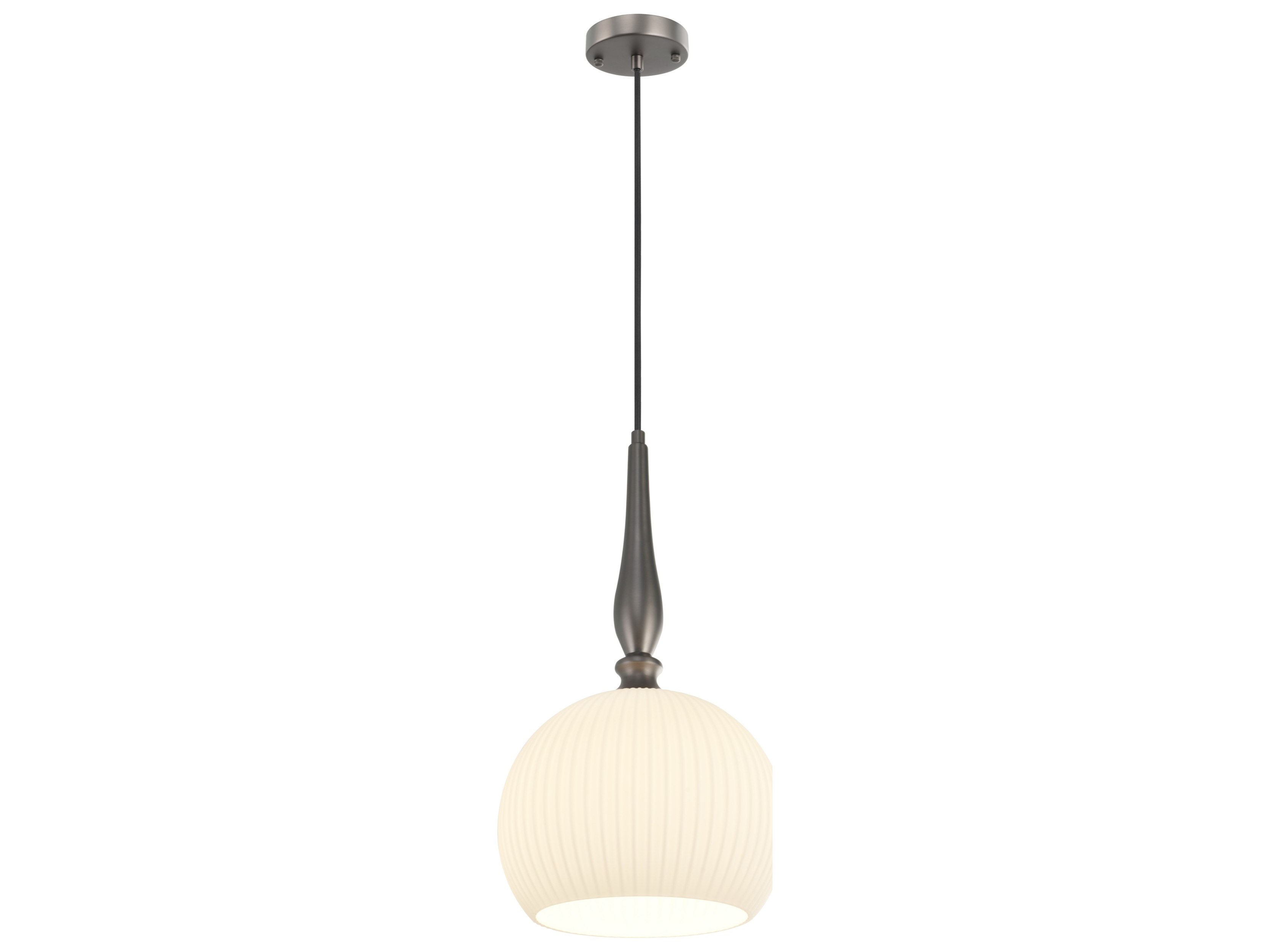 Artcraft Kate 1-Light Graphite Gray Dome Pendant
