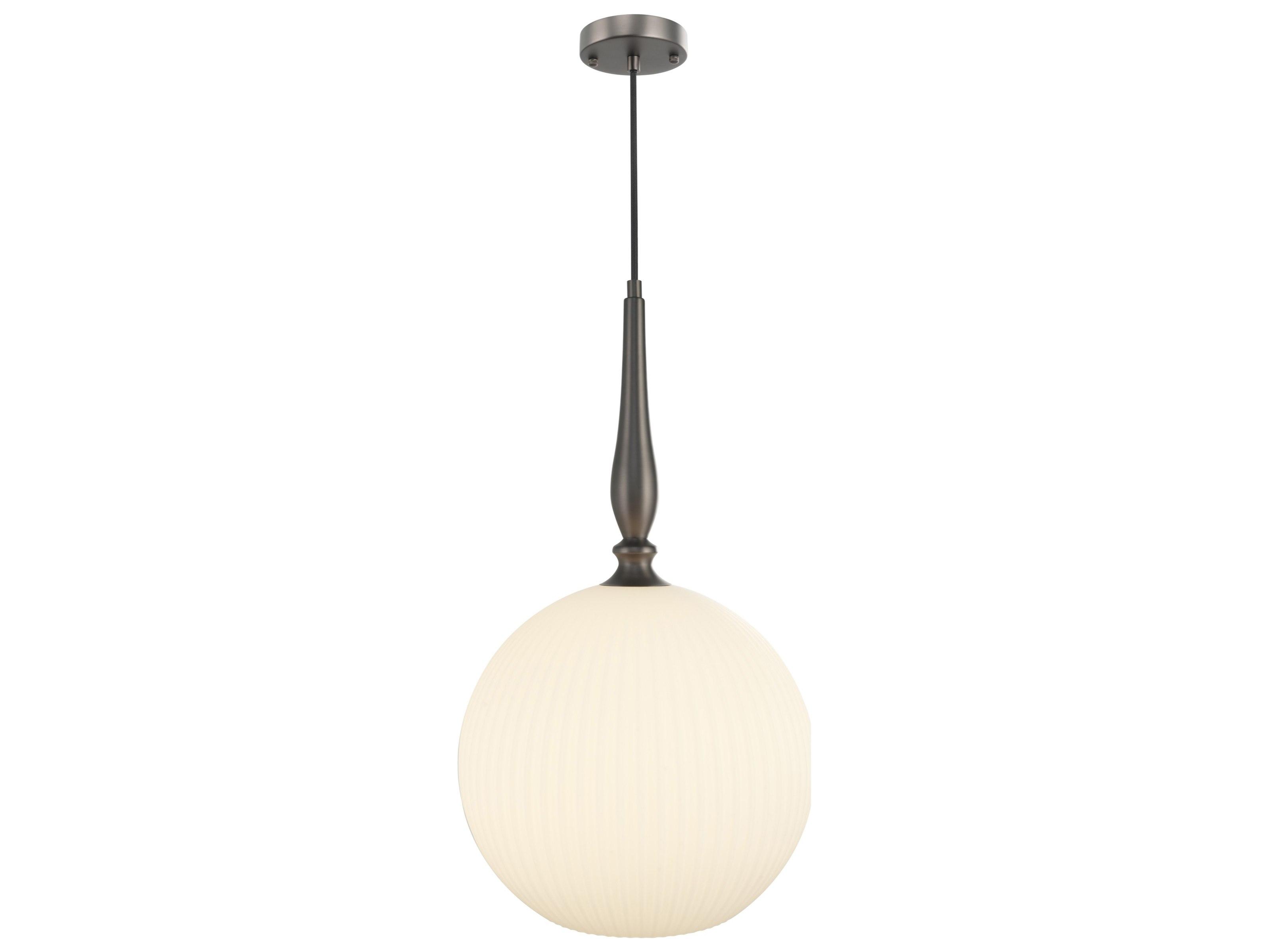 Artcraft Kate 1-Light Graphite Gray Dome Pendant