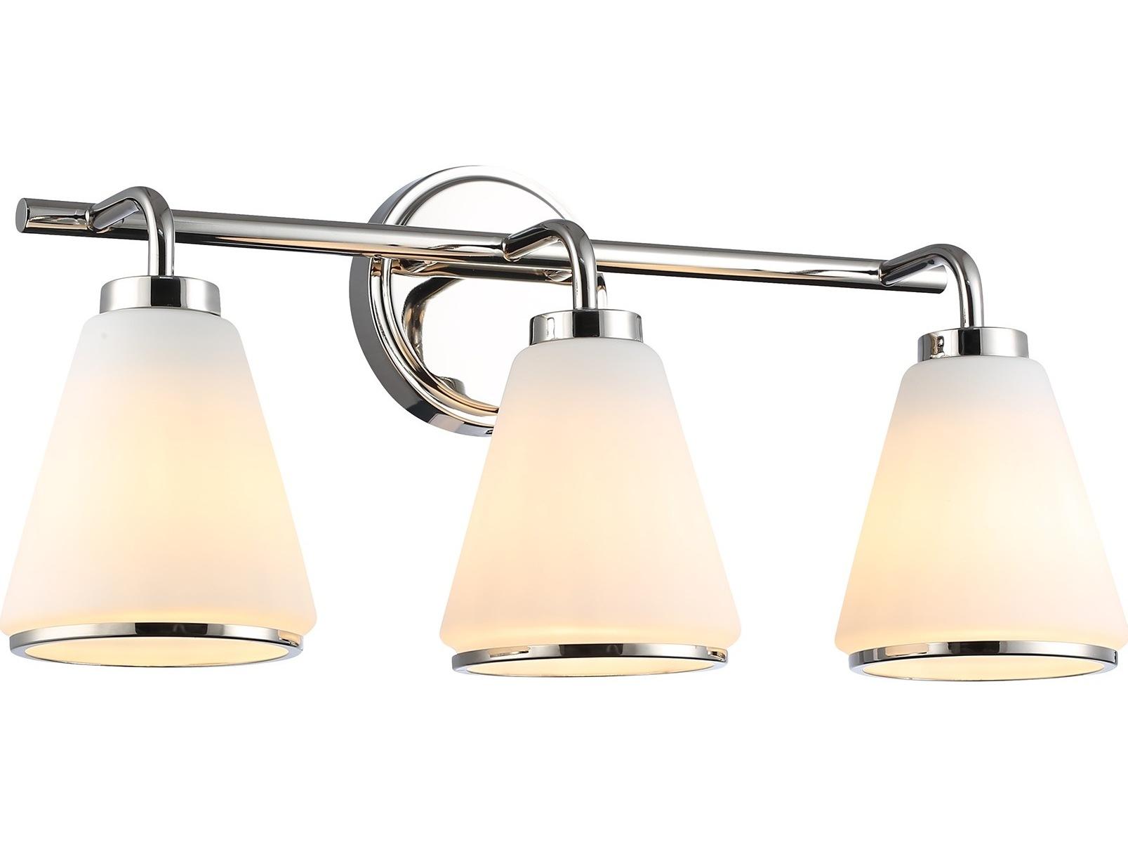 Artcraft Zoey 3-Light Polished Nickel Vanity Light