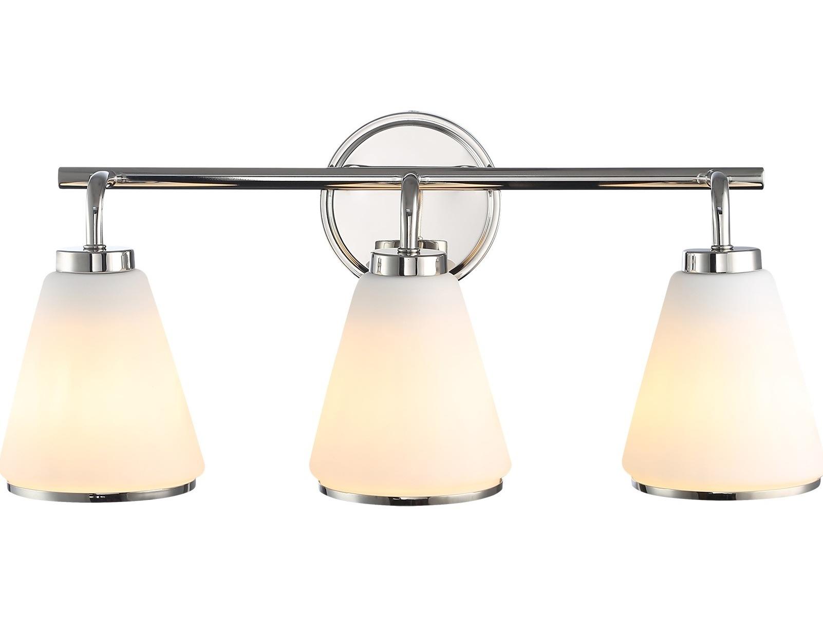 Artcraft Zoey 3-Light Polished Nickel Vanity Light