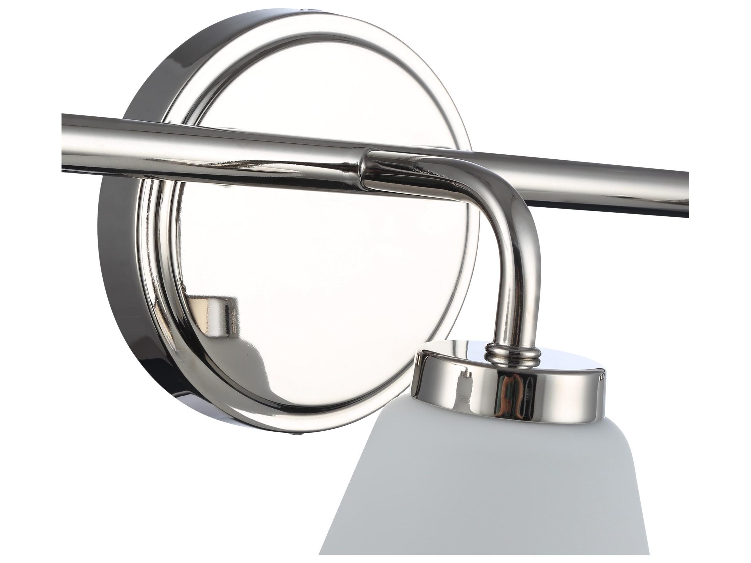 Artcraft Zoey 3-Light Polished Nickel Vanity Light